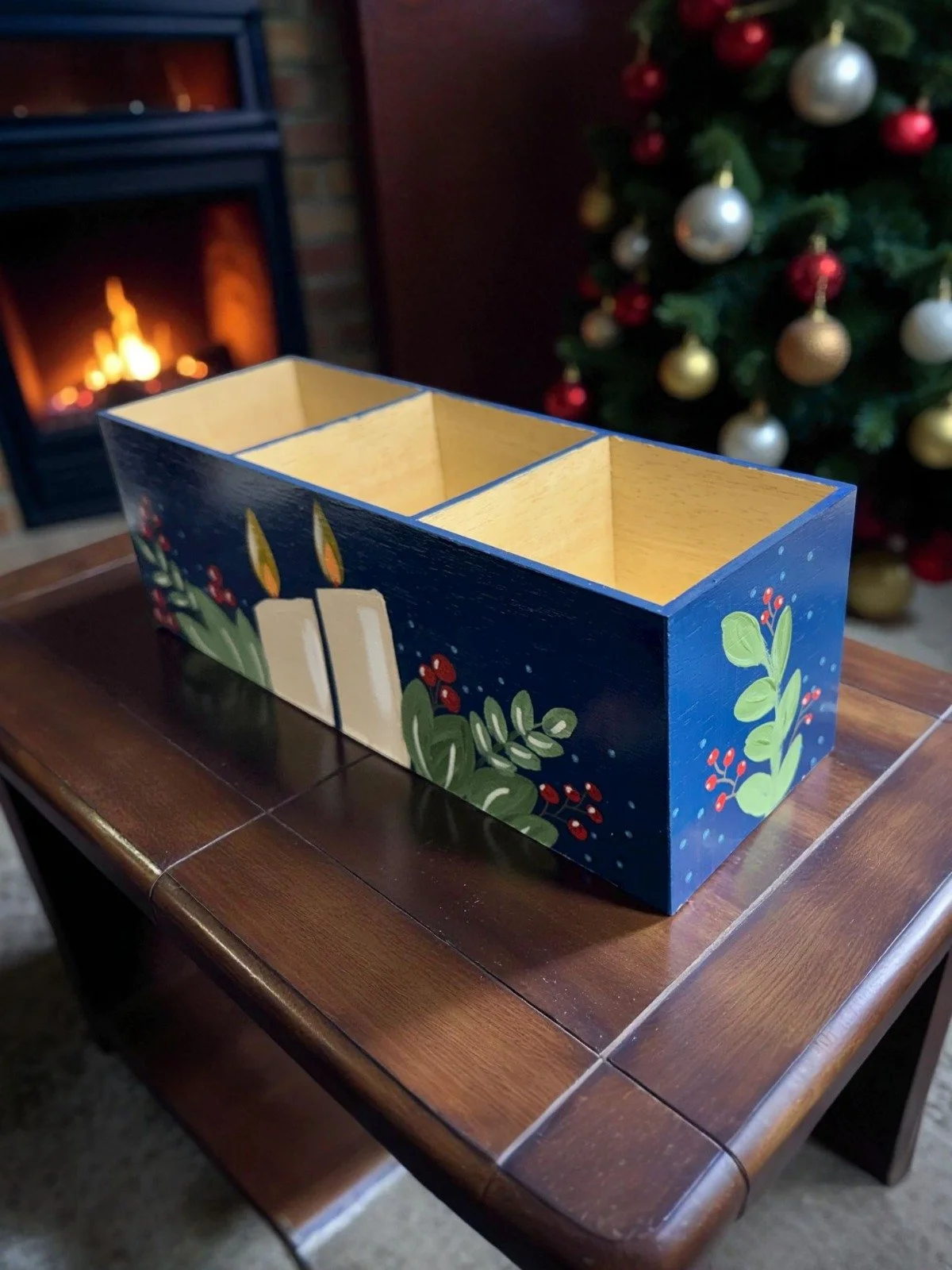 Handpainted Wooden Utensils Holder # 8.jpg