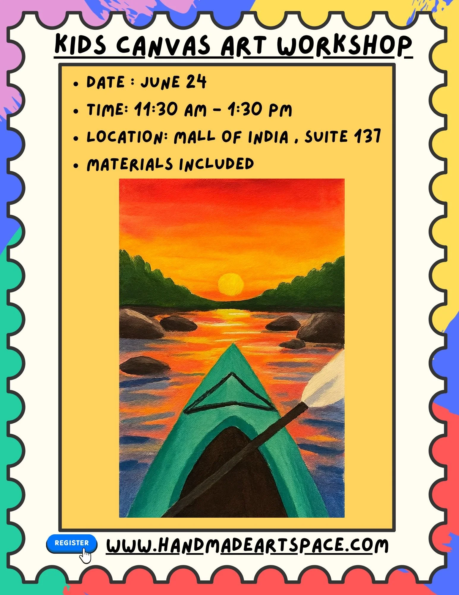 Kids Canvas Art Workshop - June 24