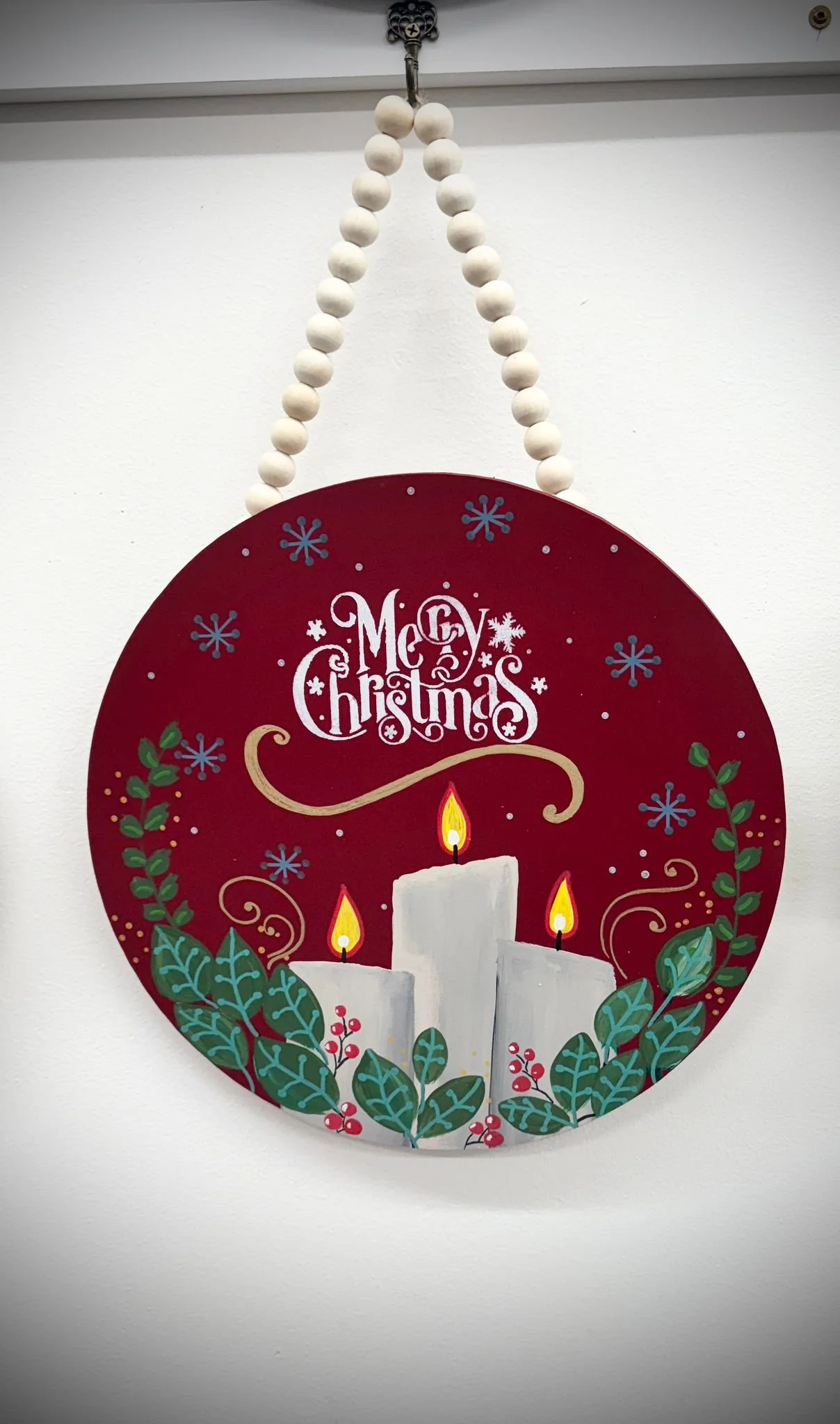 Merry Christmas Candles Wall Hanging1.jpg