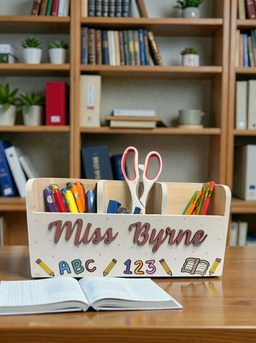 Personalized Teacher Name Pen & Pencil Organizer