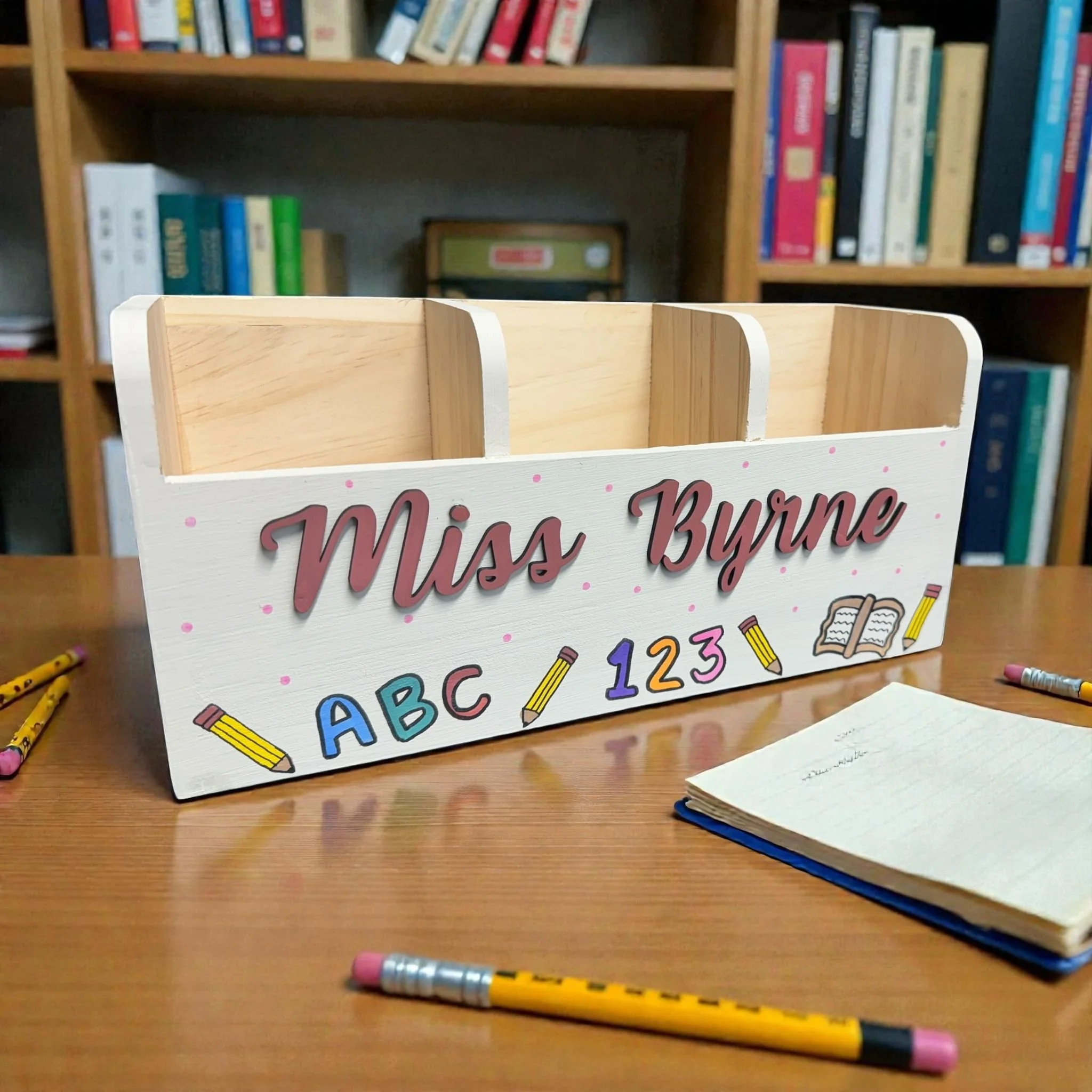 Handpainted Customized Pen Holder For Work Desk