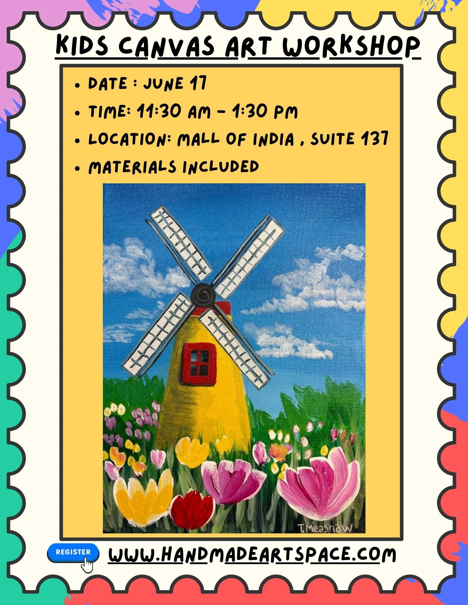 Kids Canvas Art Workshop - June 17