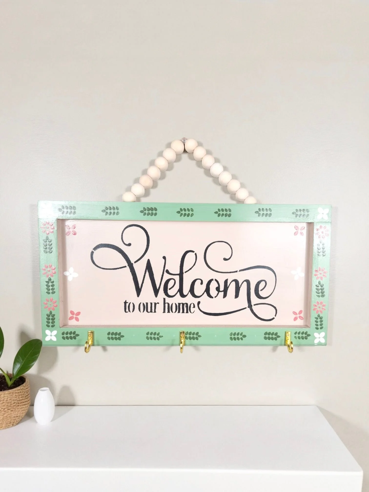 Welcome Home Key Ring Holder