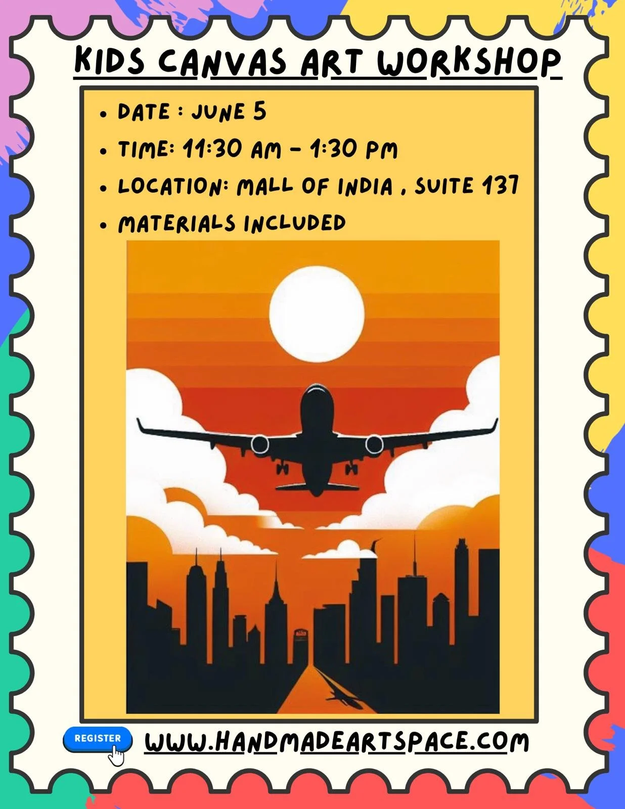 Kids Canvas Art Workshop - June 5