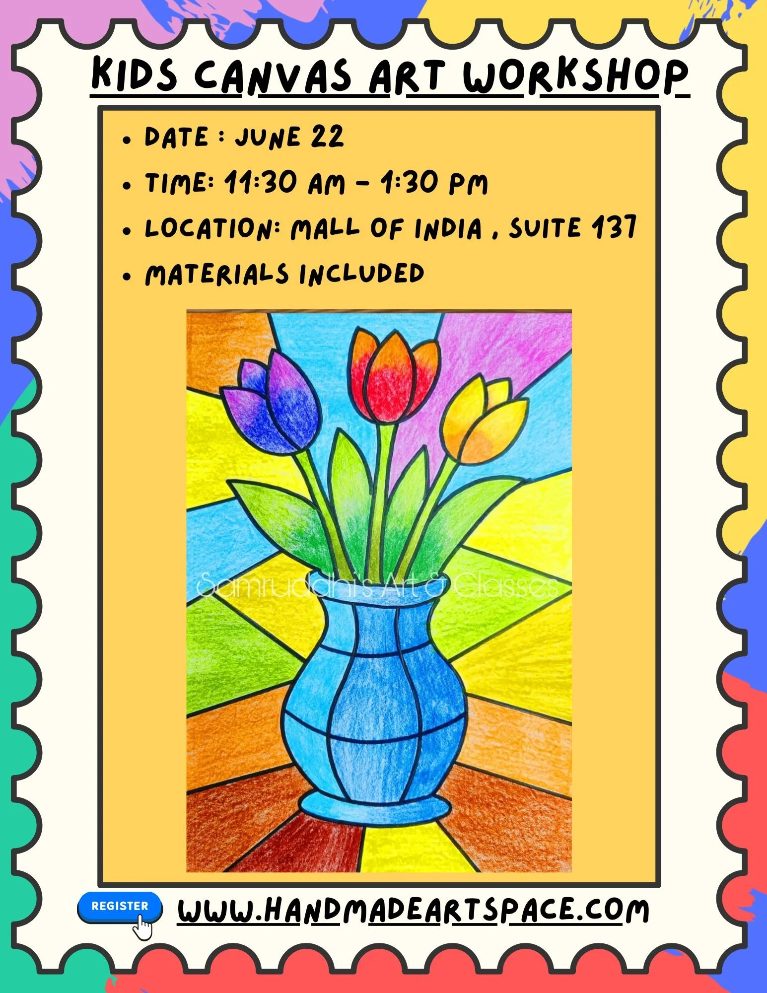 Kids Canvas Art Workshop - June 22