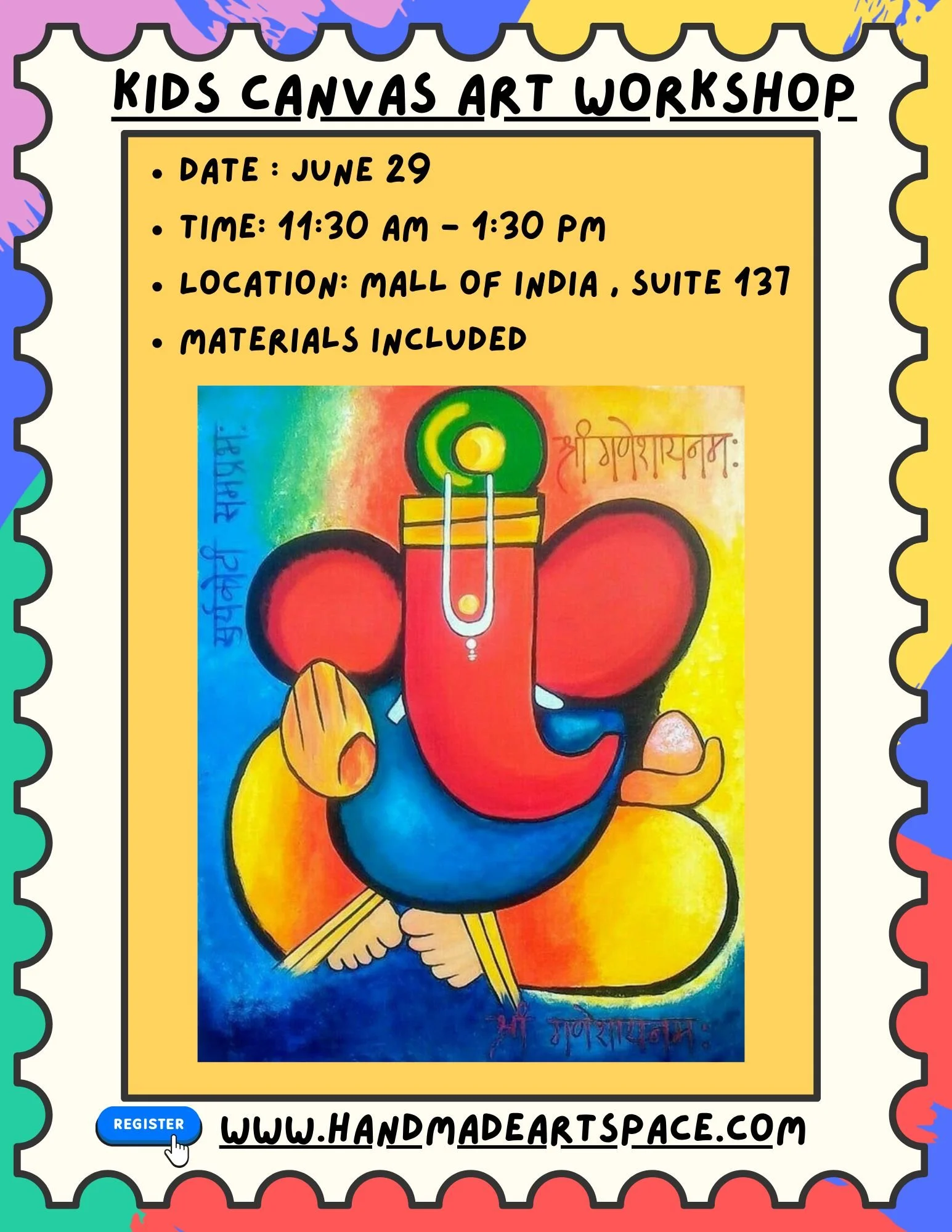 Kids Canvas Art Workshop - June 29