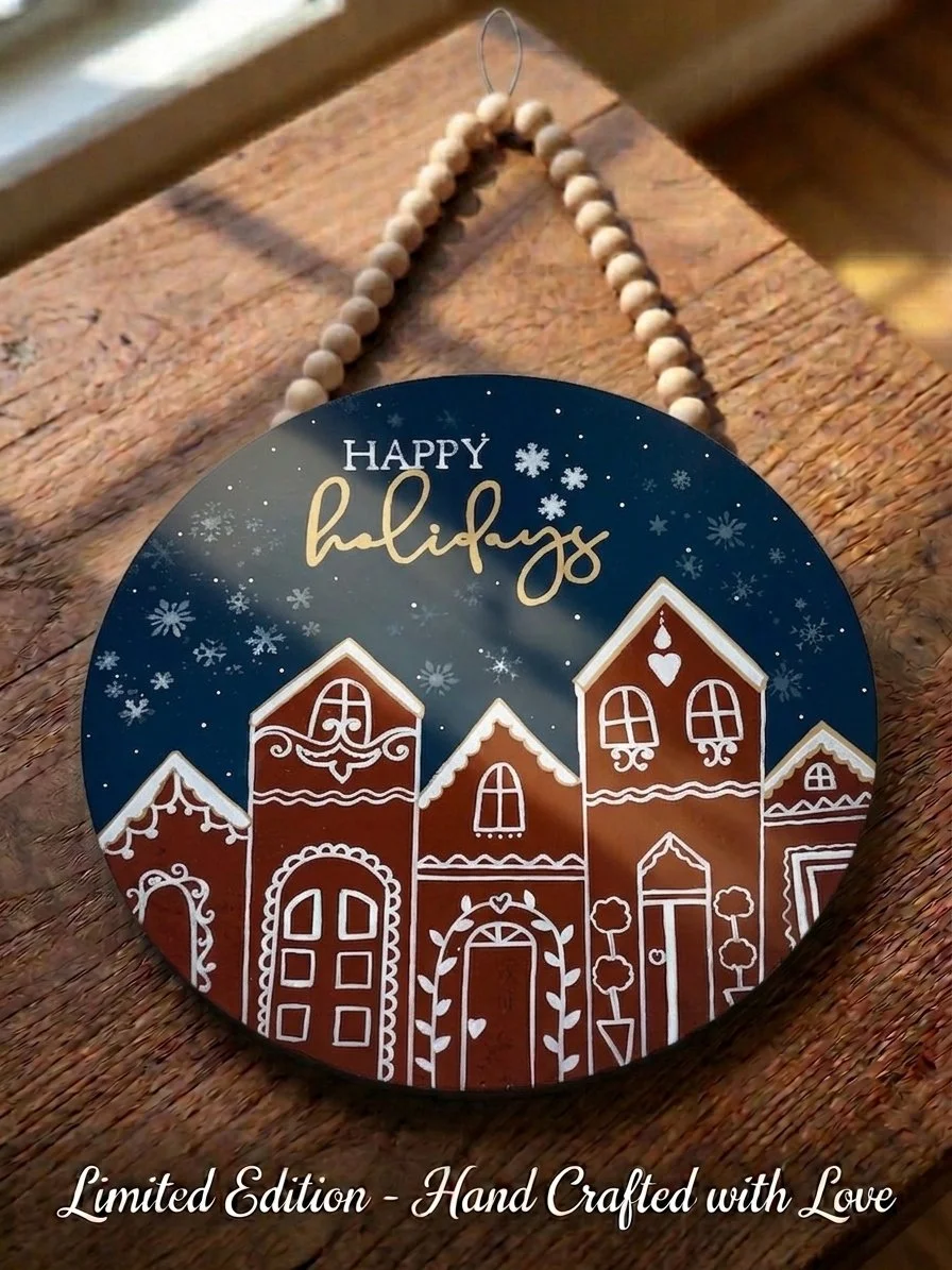 Happy Holidays Gingerbread Village Sign (Navy).jpg