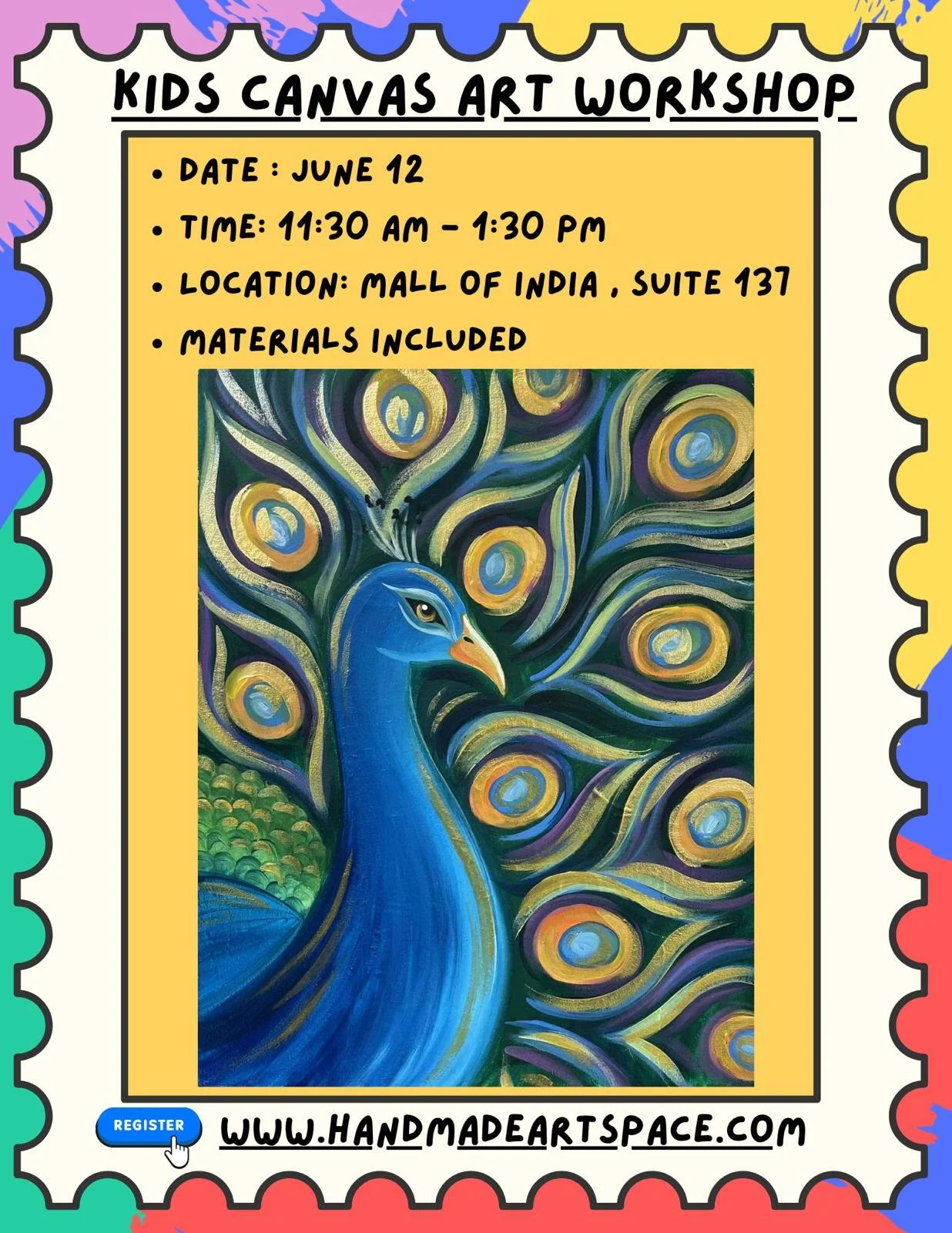 Kids Canvas Art Workshop - June 12