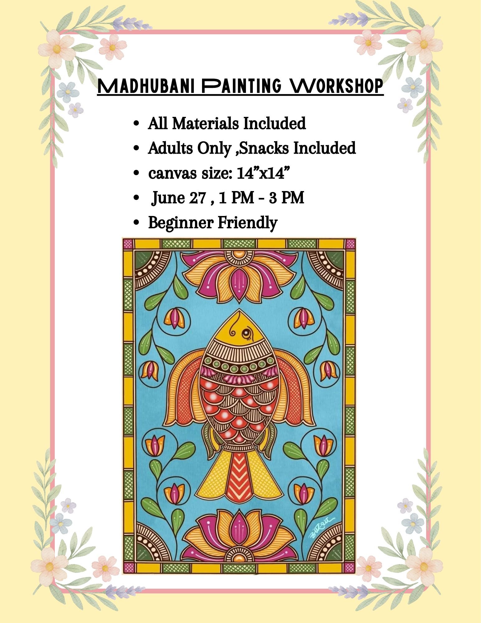 Madhubani Painting Workshop - June 27