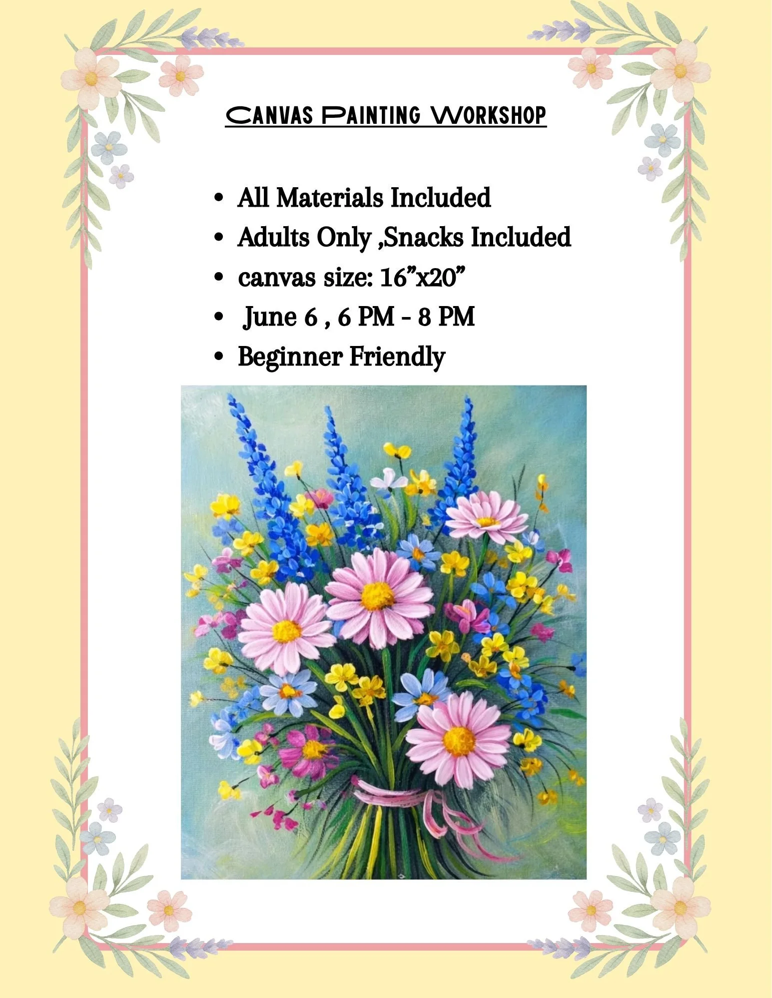 Canvas Painting Workshop - June 6