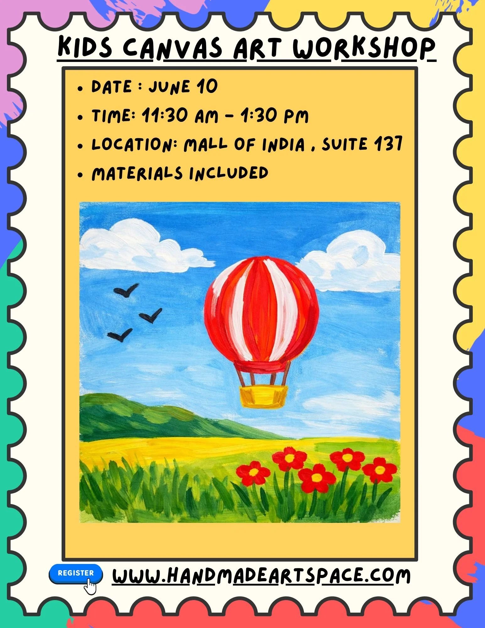 Kids Canvas Art Workshop - June 10