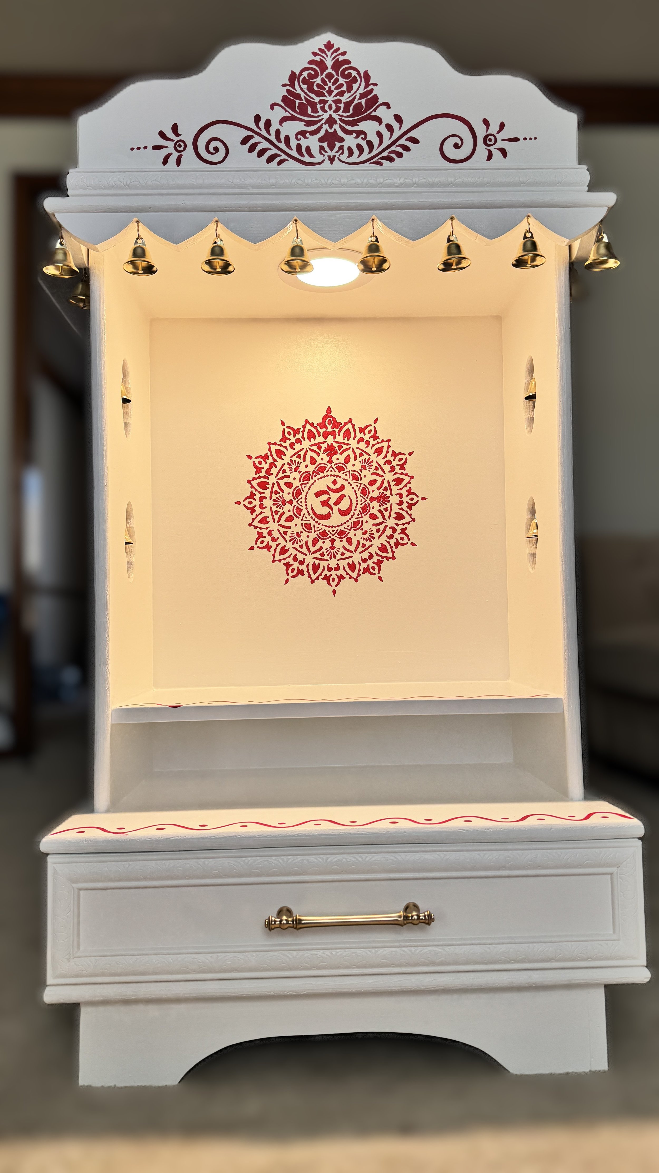 Handcrafted wooden temple