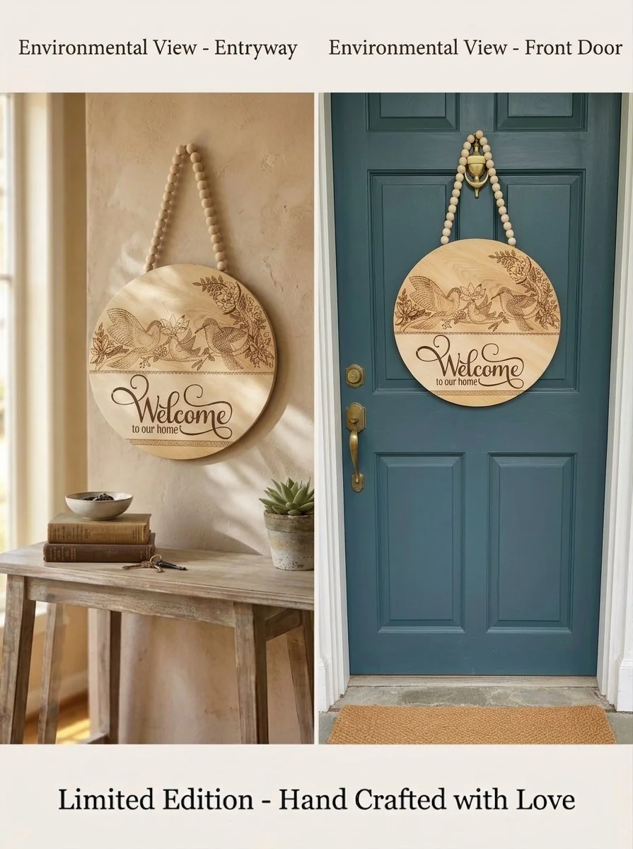 Engraved Songbird Welcome Sign (Natural Wood)2.jpg