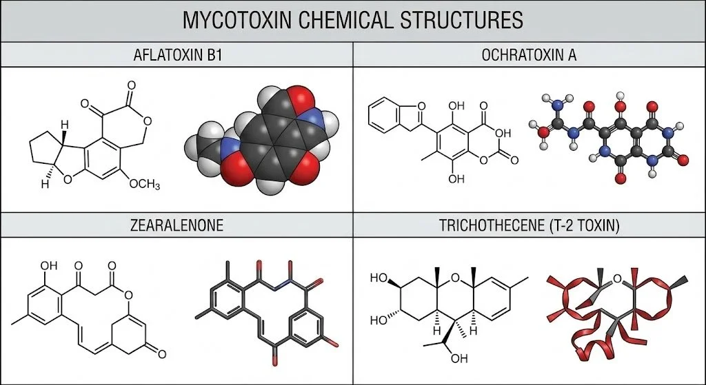 Mycotoxin chemical structures