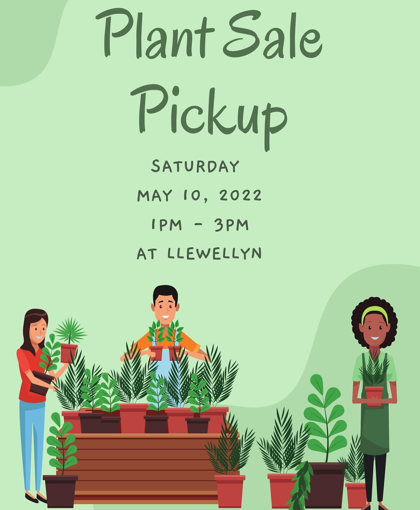 If you preordered plants, don&rsquo;t forget to pick them up this Saturday between 1&ndash;3 PM at Llewellyn!

We can&rsquo;t hold plants, so if you can&rsquo;t make it, please send someone in your place to grab your order.

🌿 Missed the preorder? Y