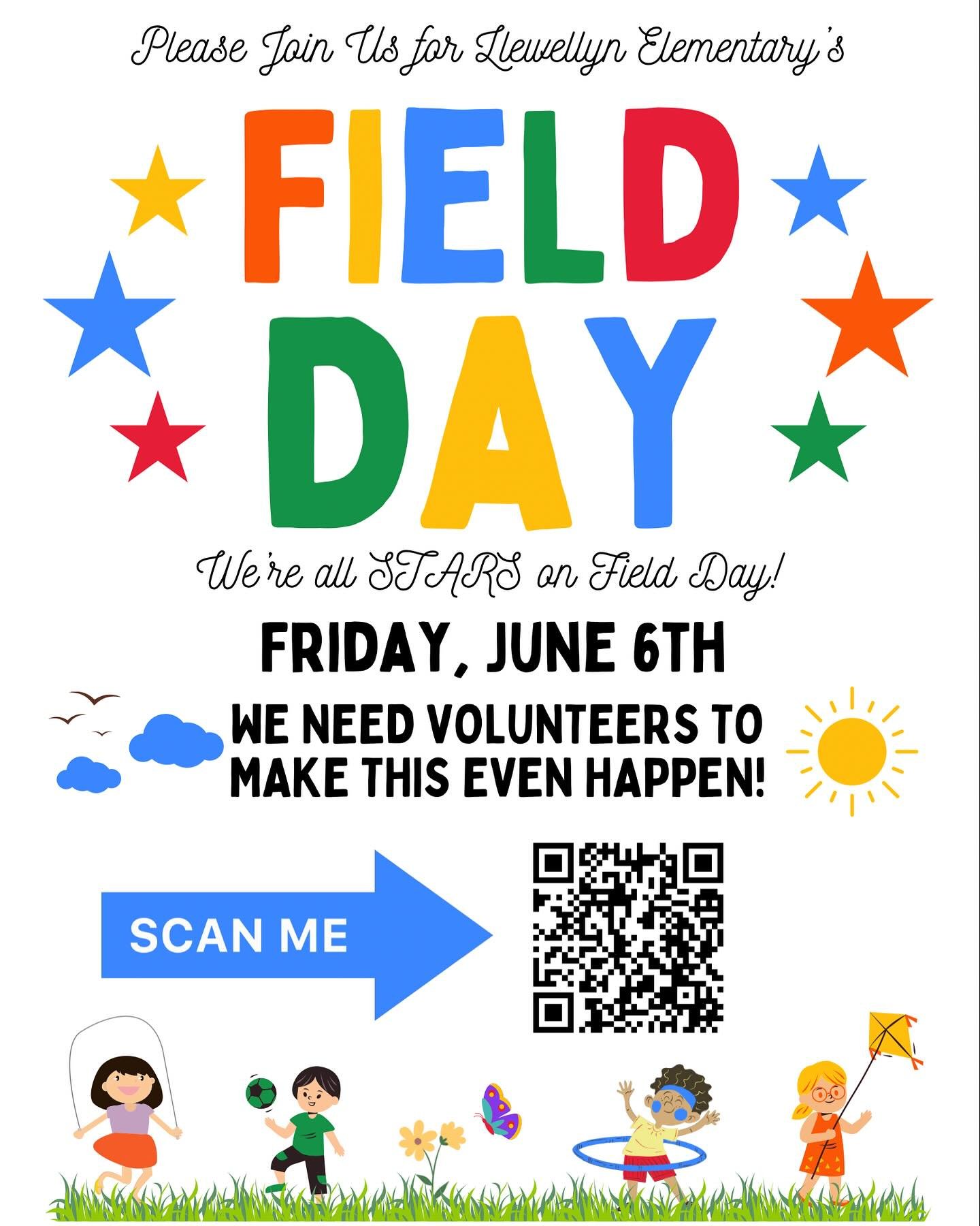 Field day is fast approaching and we need volunteers to make this a success. https://www.signupgenius.com/go/8050C44A9A728AAF94-55770694-field