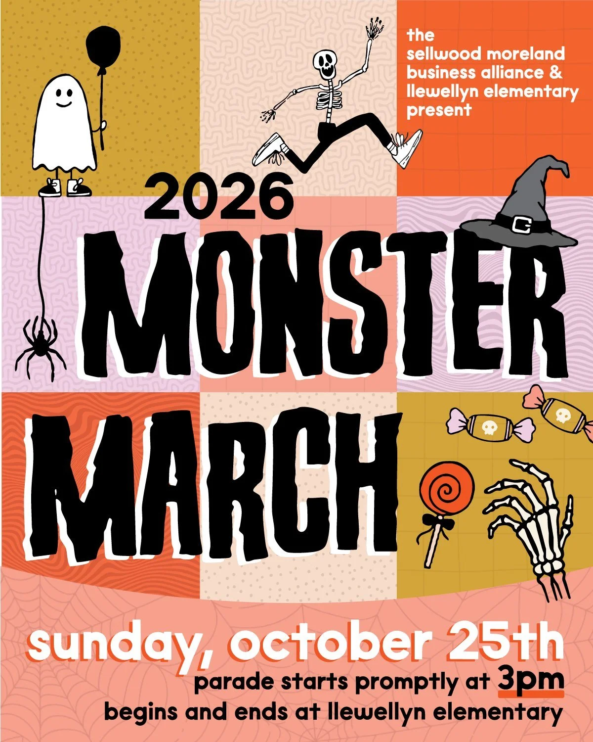 SAVE THE DATE for MONSTER MARCH 👻  Join us for a free, family friendly parade through Westmoreland, rain or shine. Parade starts and ends at Llewellyn Elementary and begins promptly at 3pm.
📍Llewellyn Elementary School 
📆 Sunday, October 25, 2026 