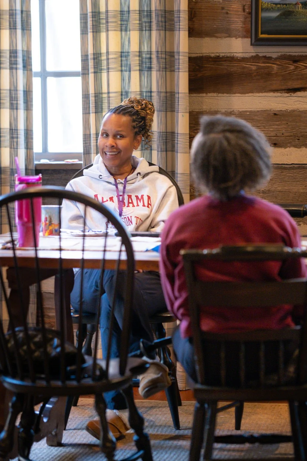 black women at a trauma retreat