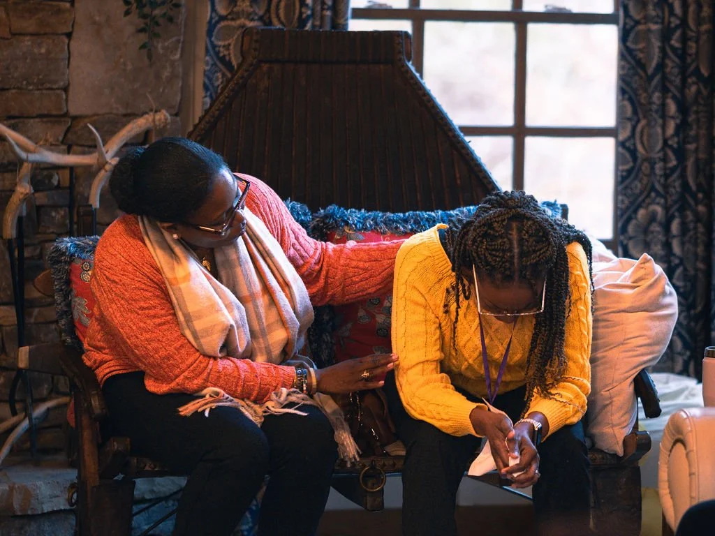 christian therapist with client