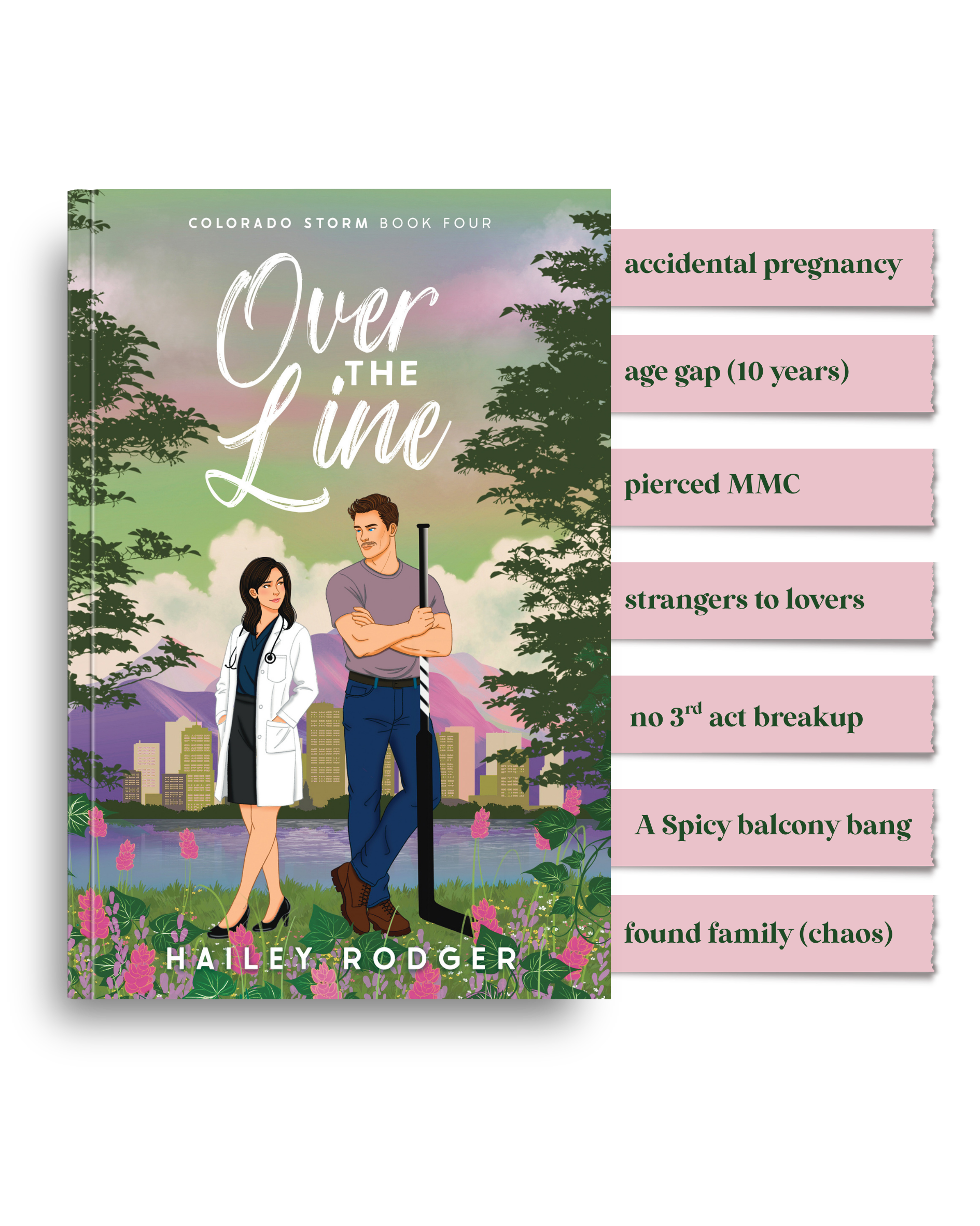 Over The Line book cover with its list of main tropes