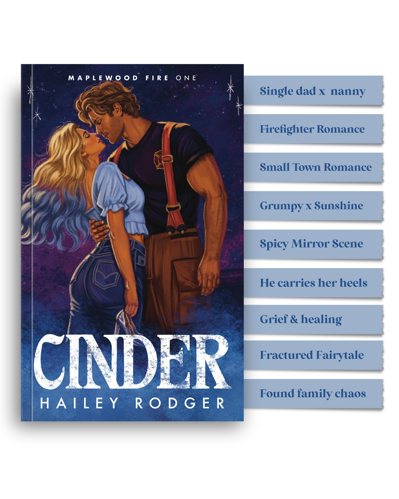 Cinder book cover with tropes list