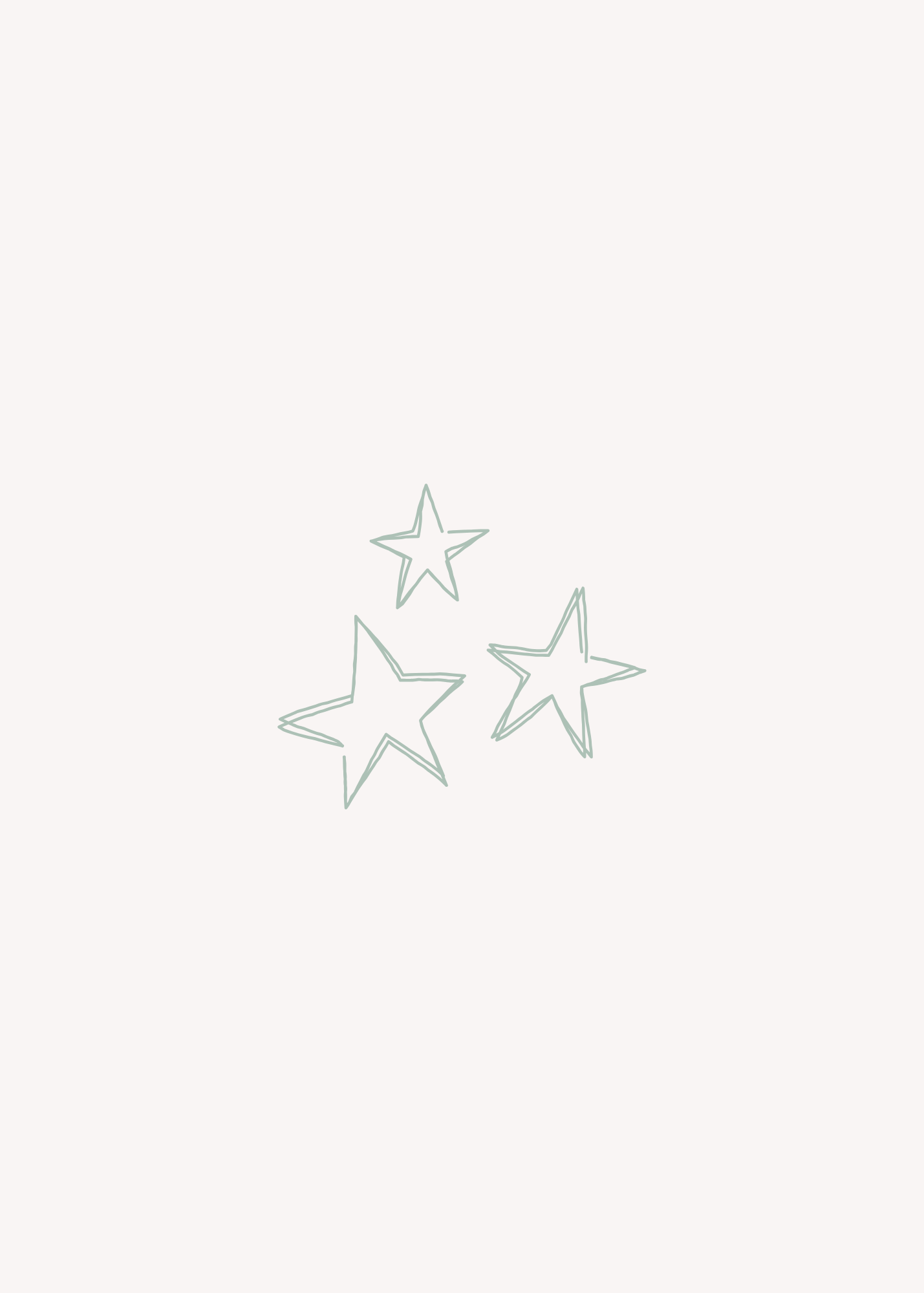 Three outlined stars on a plain background.