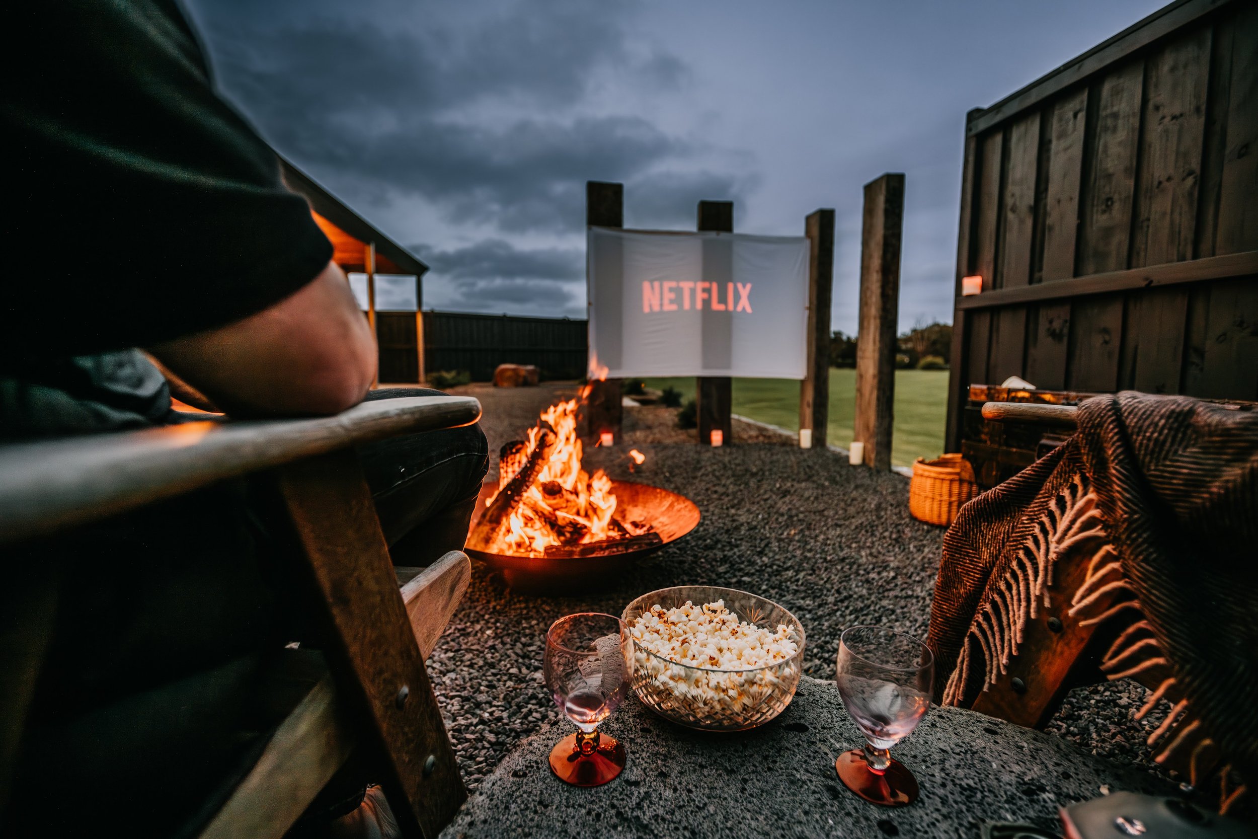 After the sun goes down in Warrnambool enjoy Netflix or a movie by the fire at The Landing.  Share some popcorn and wine with your best friend under a star filled sky.