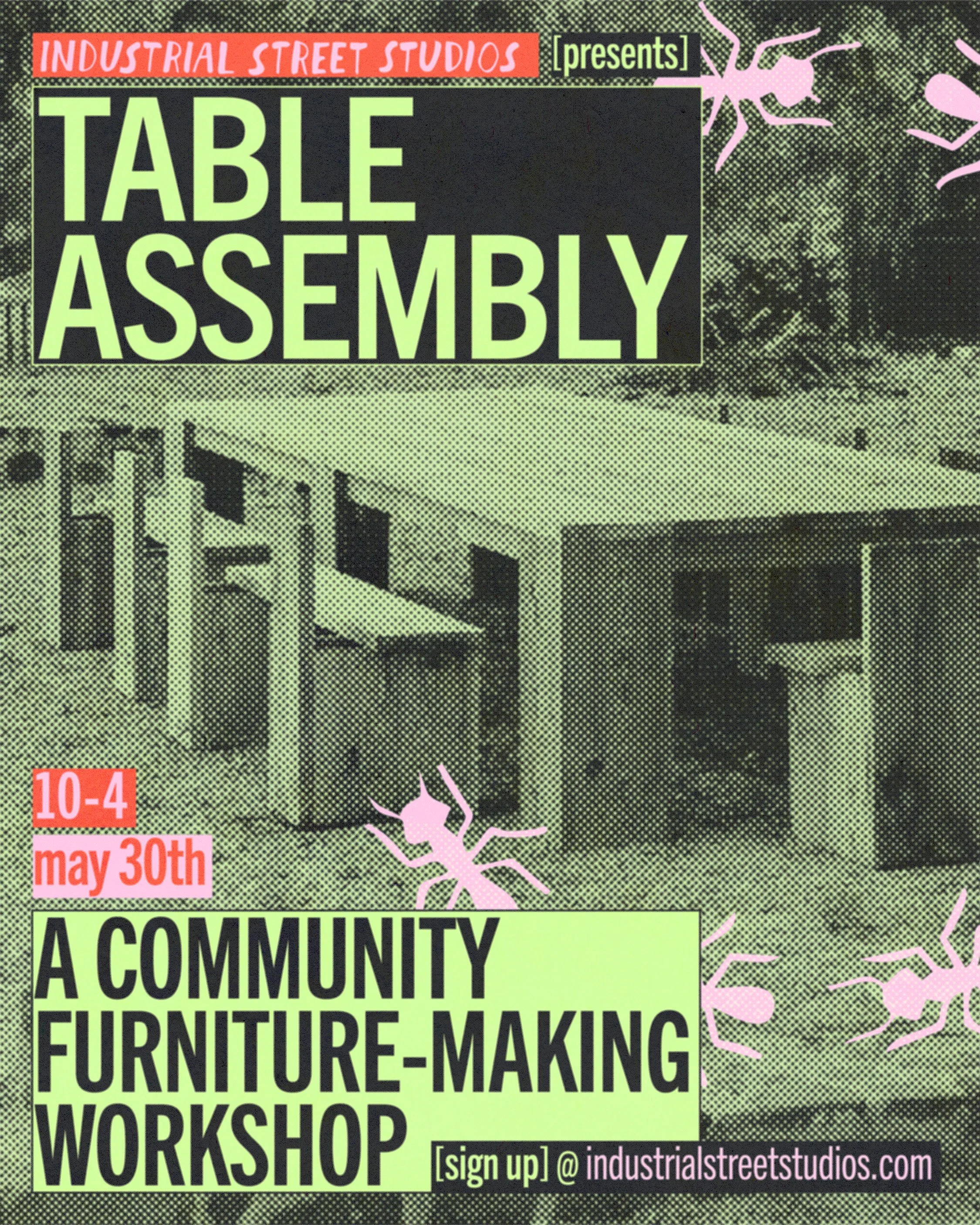 Table Assembly | A Community Furniture-Making Workshop: Saturday, 5/30