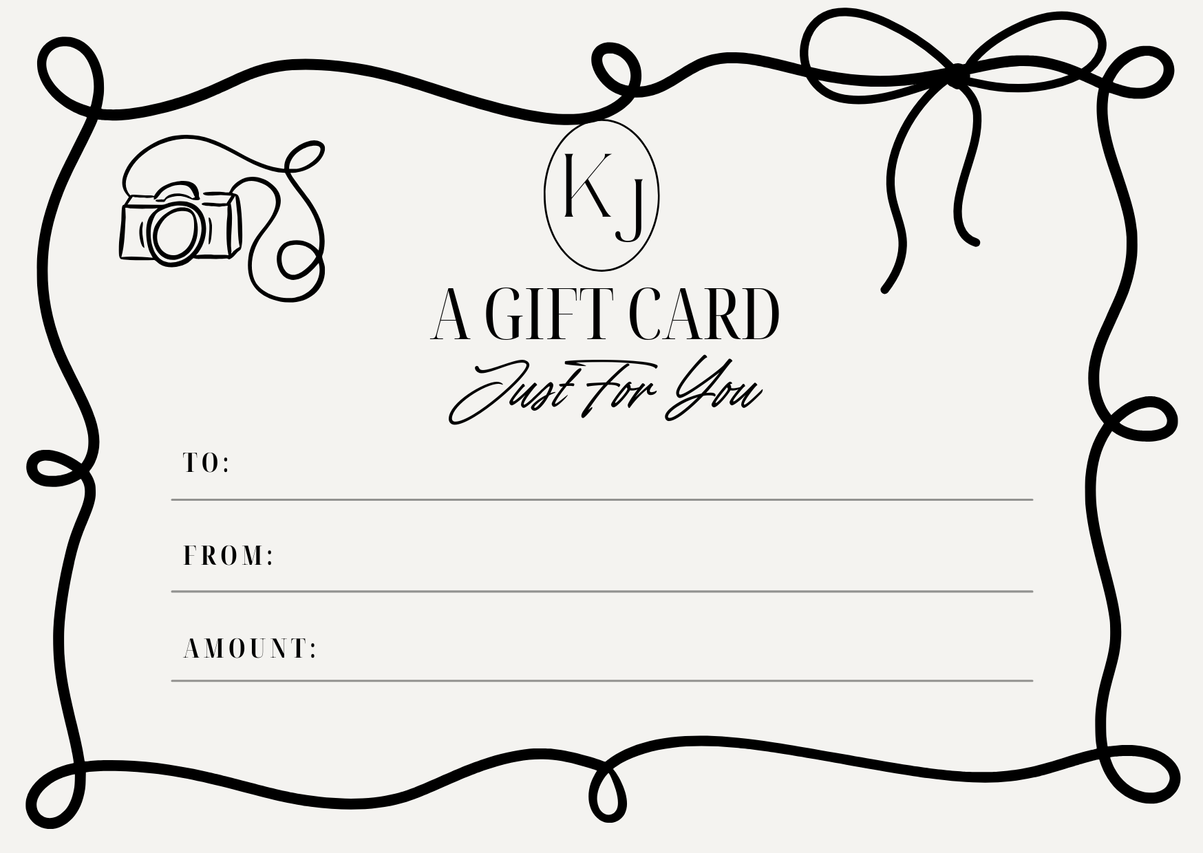 Photography Giftcard