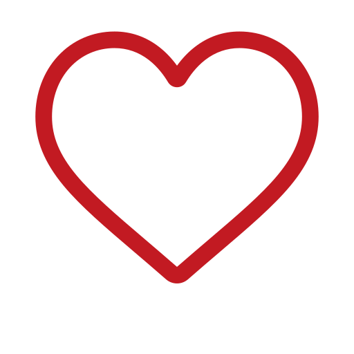 Red outline of a heart.