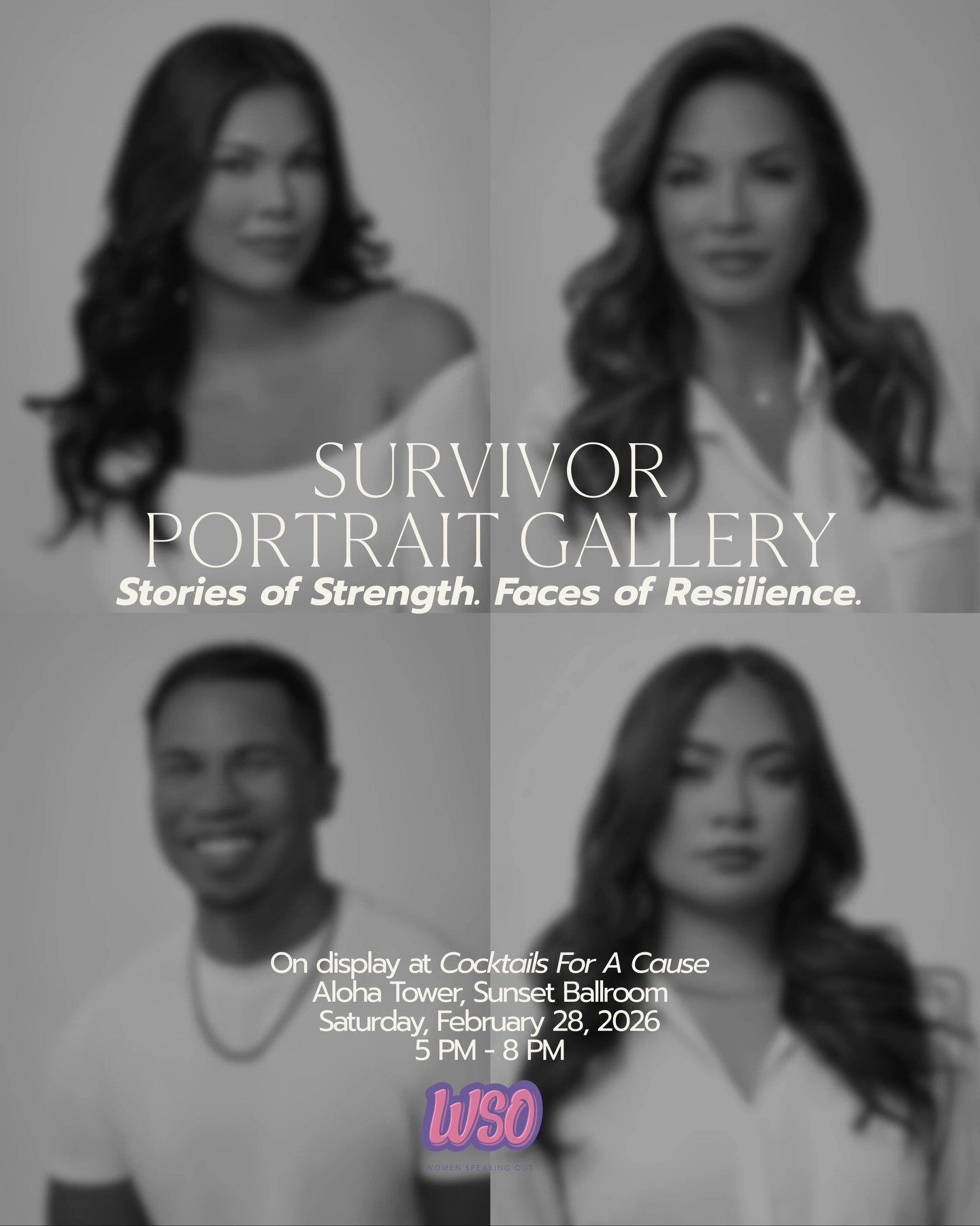 This year at Cocktails for a Cause, we are honored to present our WSO Survivor Gallery &mdash; featuring seven survivors of dating and domestic violence.

Seven individuals. Seven stories of strength. Seven reminders of why prevention matters.

Join 