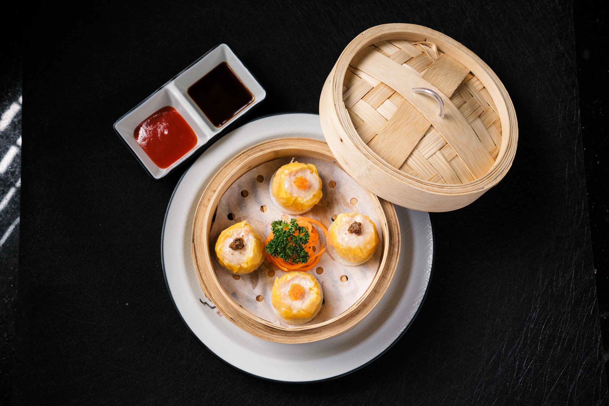 Steamed Chicken & Prawn Dumplings $22
