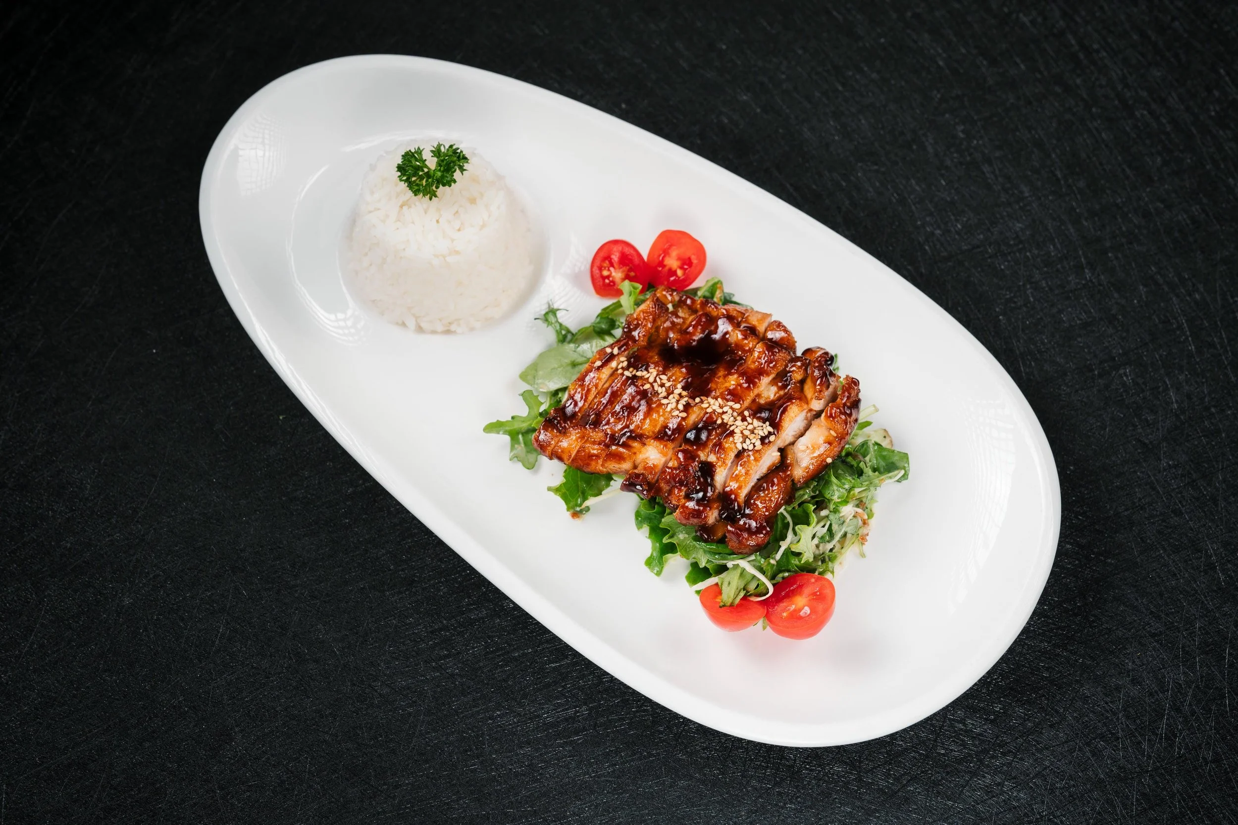 Terriyaki Chicken With Rice & Salad $32