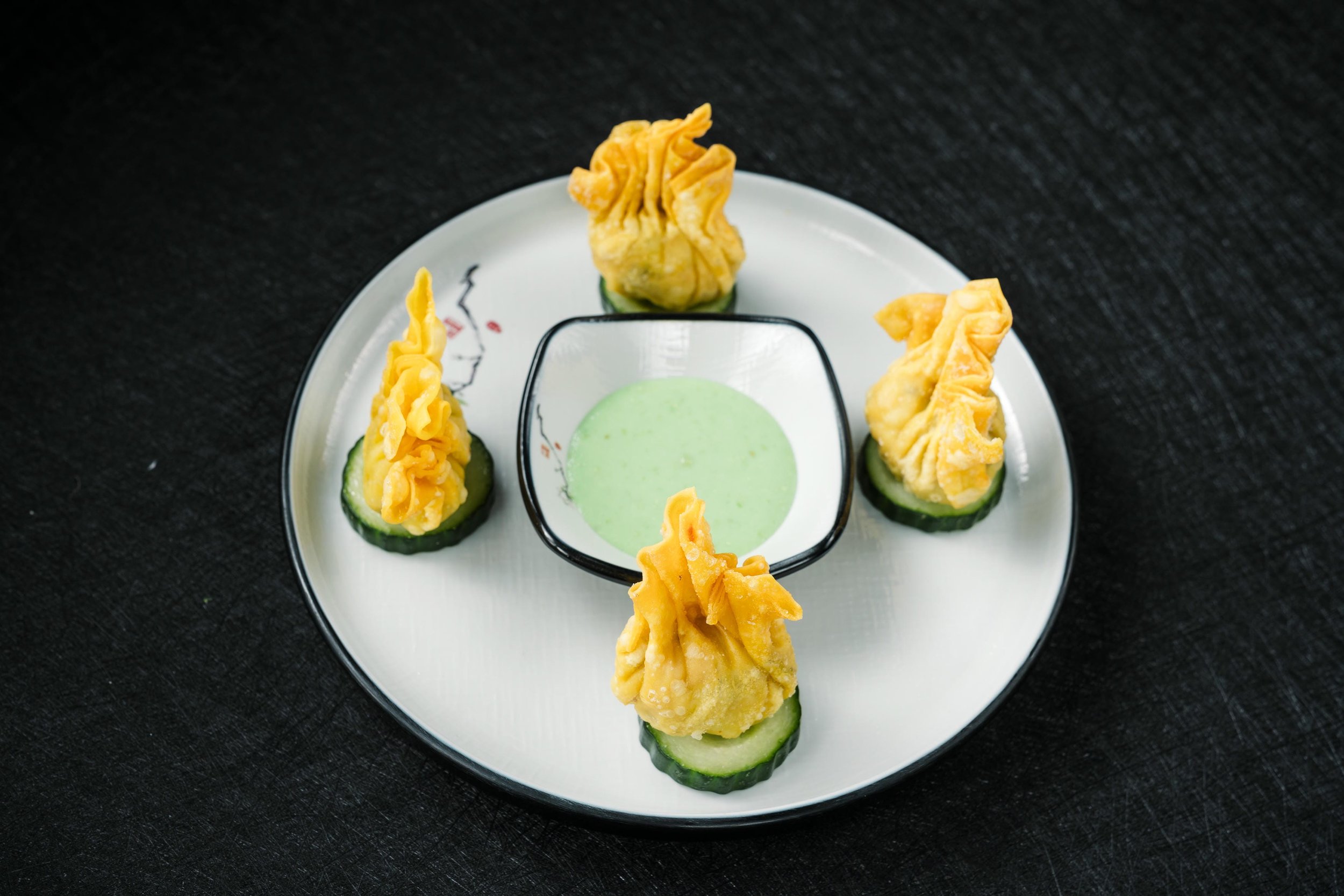 Fried Prawn Dumplings With Wasabi Mayo $22