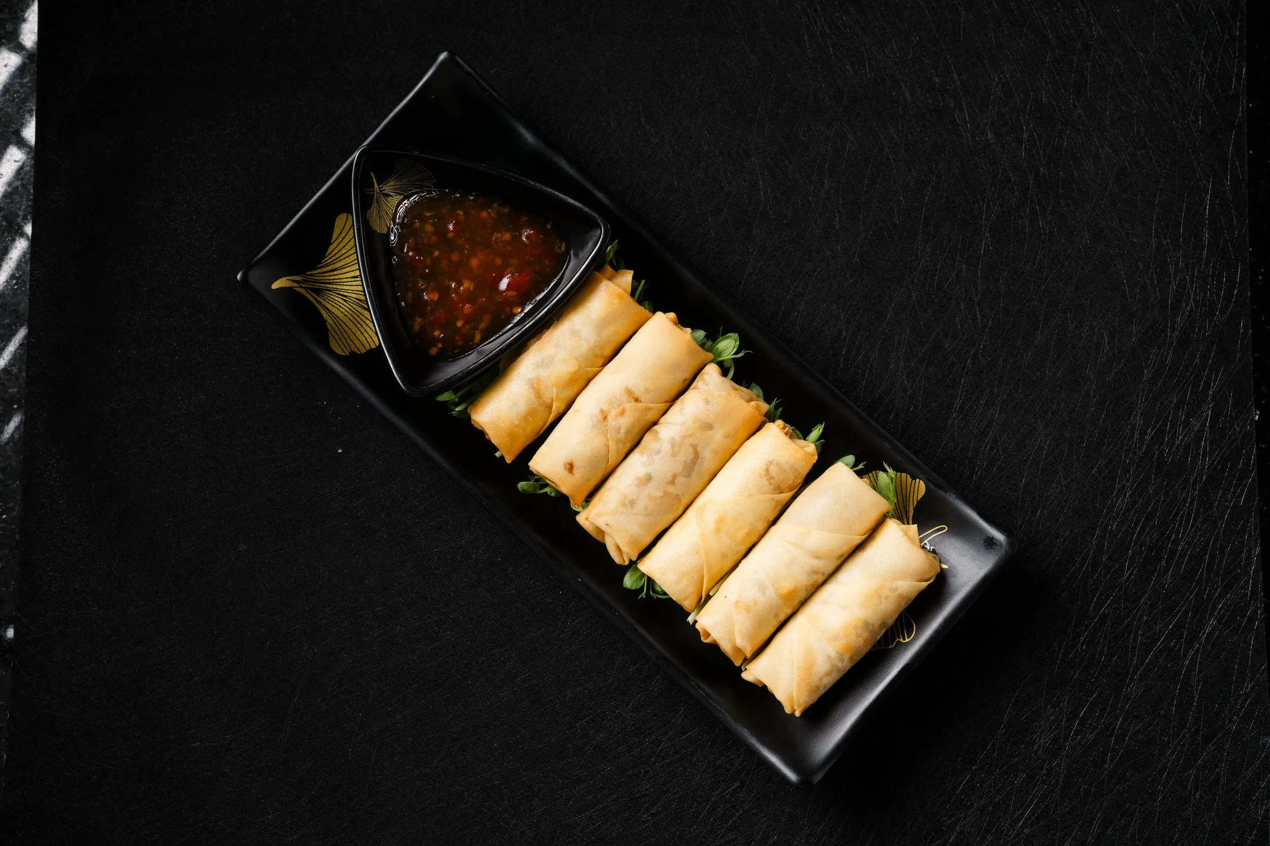 Vegetarian Spring Rolls With Sweet Chilli Sauce $20