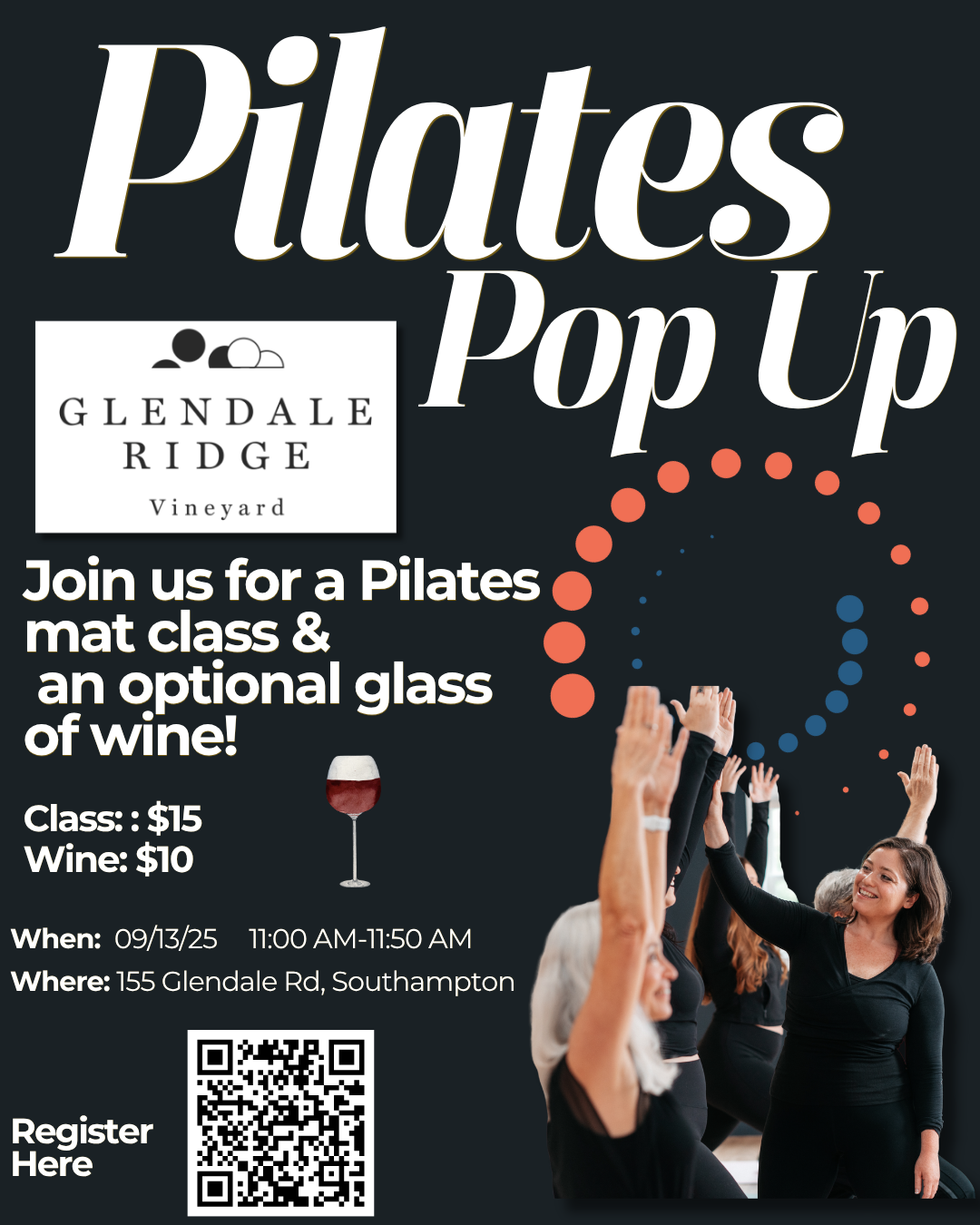 Pop Up Pilates at Glendale Ridge Vineyard