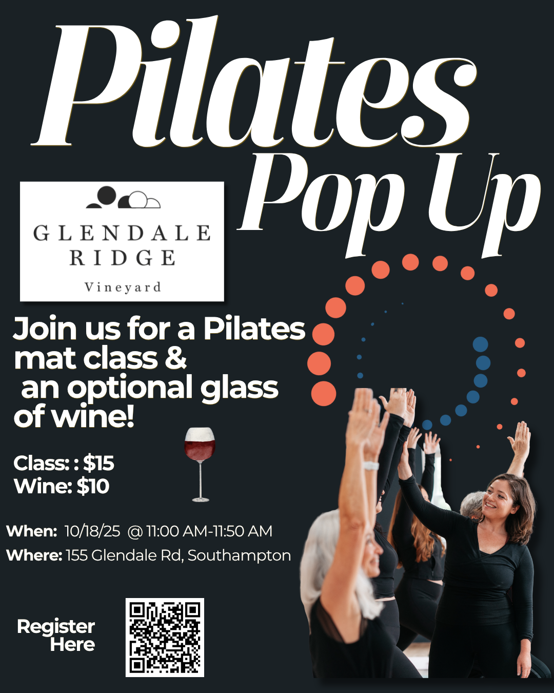 Pop Up Pilates at Glendale Ridge Vineyard