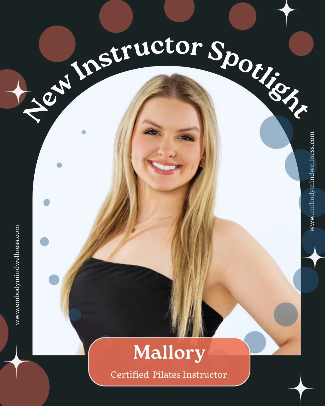 We are so excited to welcome Mallory Jimenez to the EmbodyMind Wellness community! ✨⁠
⁠
Mallory has been a dancer for over 20 years &mdash; from performing as an NBA dancer to most recently training at CLI Conservatory in Southampton. Her lifelong lo