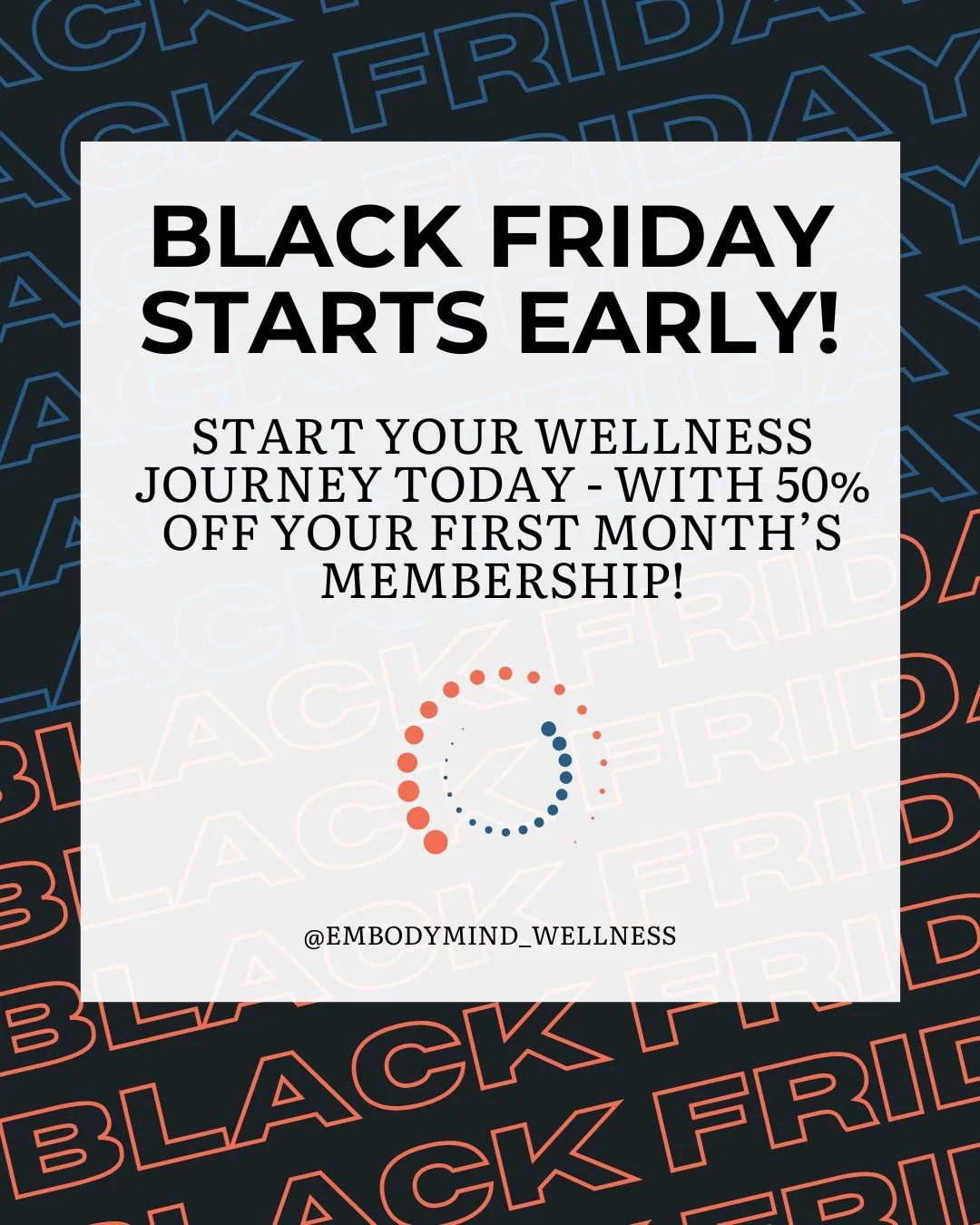 Start the season strong with our Black Friday Membership Promotion &mdash; available starting today!⁠
⁠
💫 The first 10 sign-ups receive 50% off their first month&rsquo;s membership.⁠
 💫 The next 10 sign-ups receive 25% off.⁠
⁠Use code: GIVETHANKS a