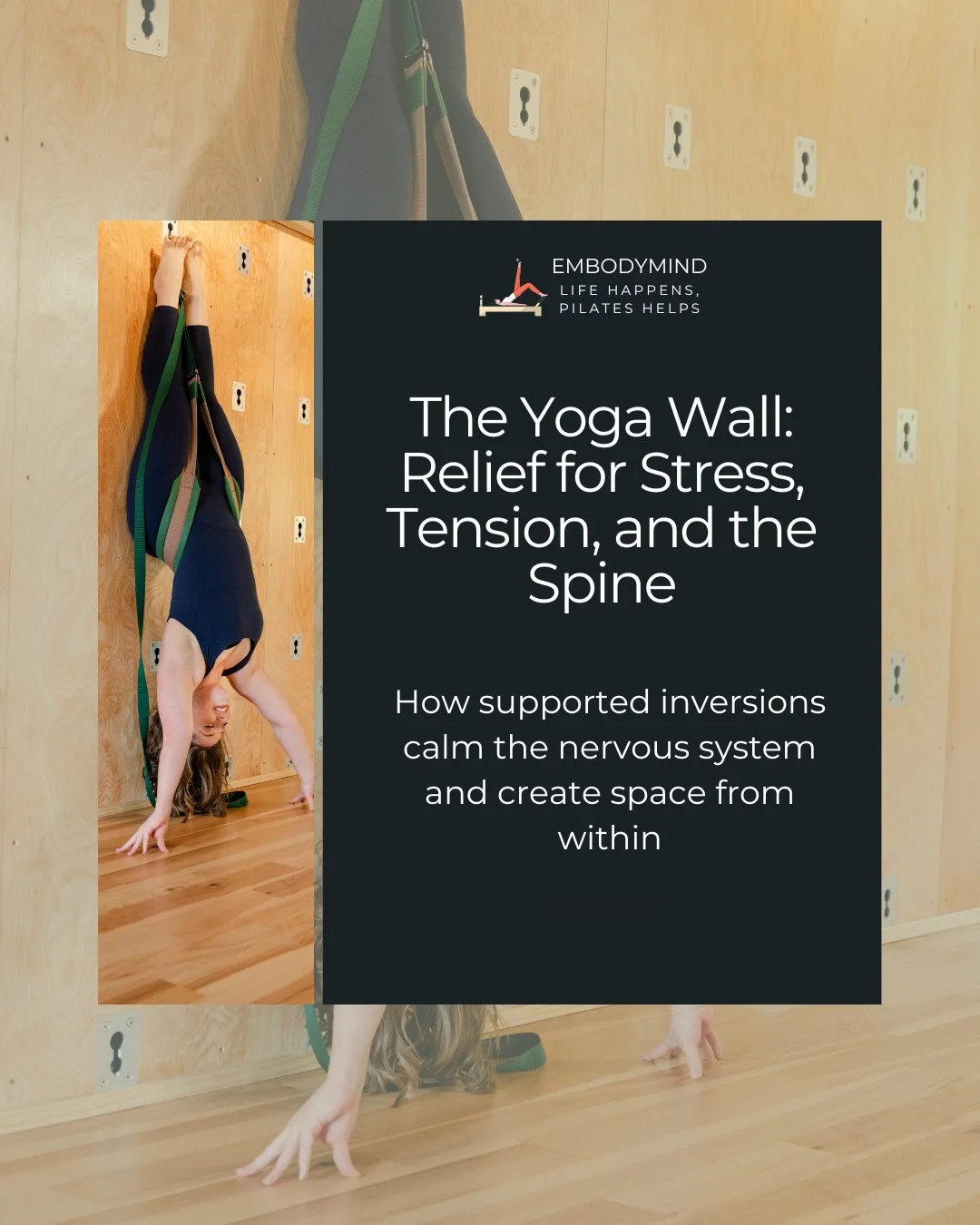 If you&rsquo;ve ever wished you could &ldquo;hang your stress out to dry,&rdquo; the Yoga Wall might be exactly what your body needs.⁠
⁠
By using straps and supports, the Yoga Wall allows you to safely experience traction and decompression in the spi