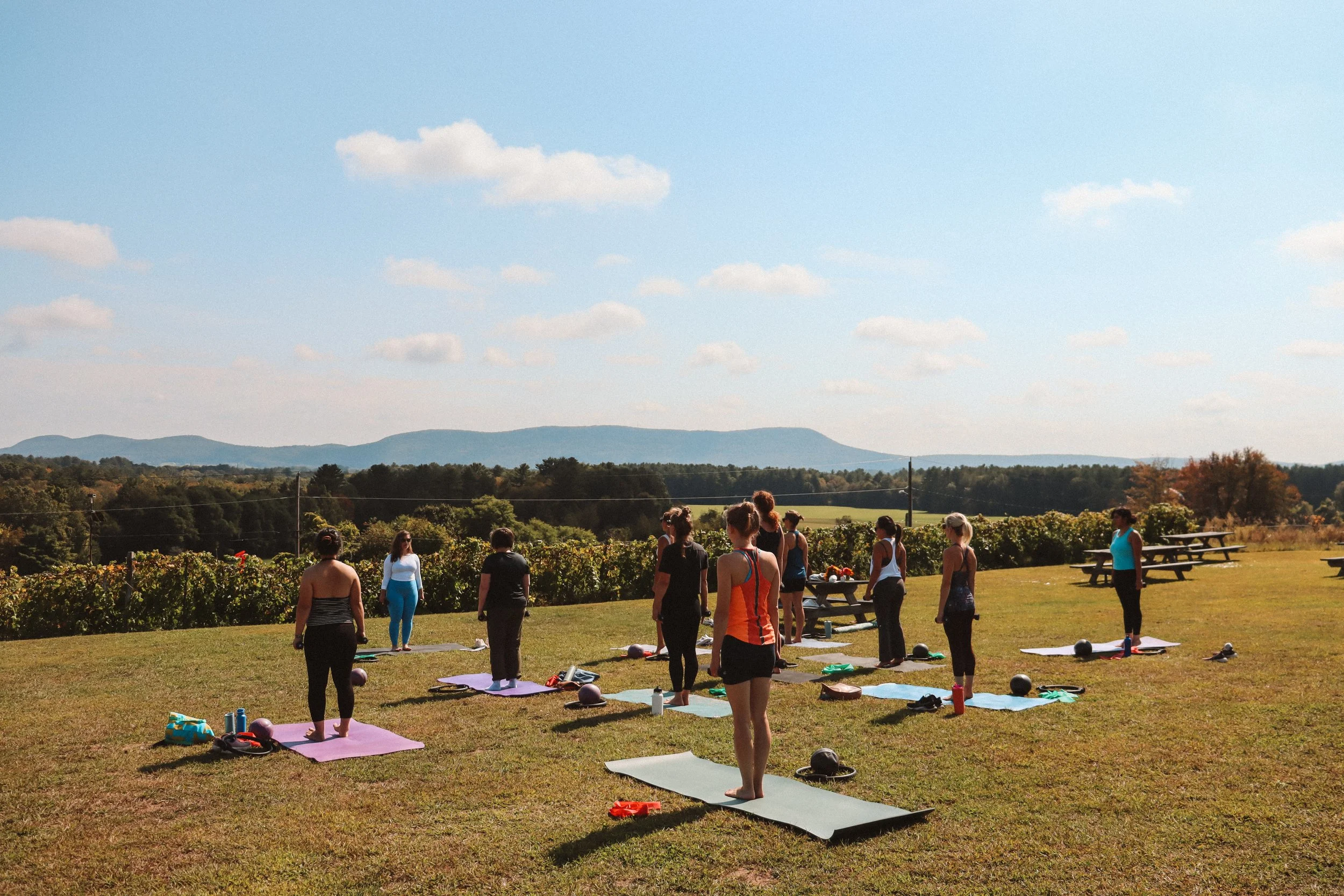 Pop Up Pilates at Glendale Ridge Vineyard