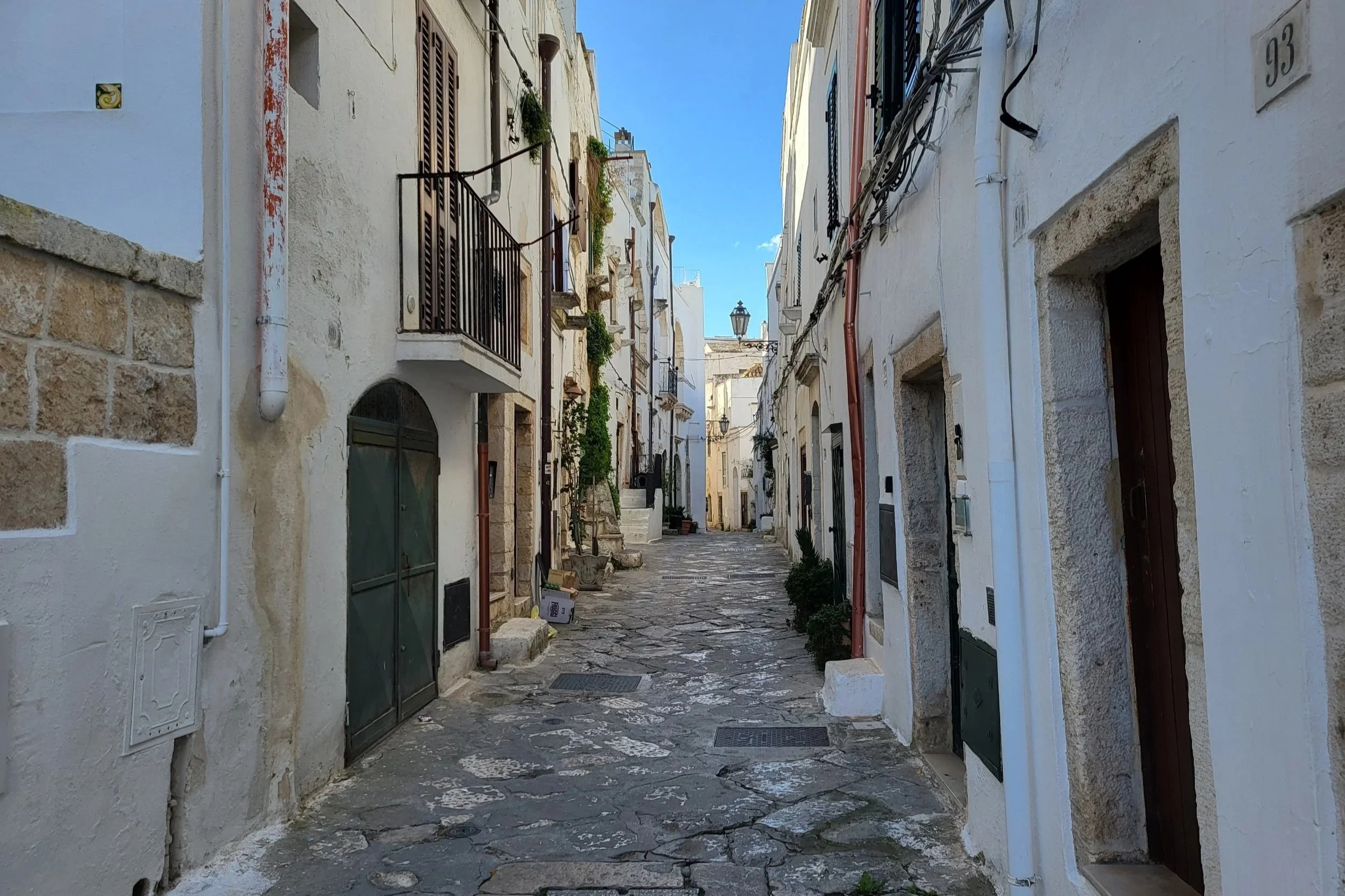 Charming narrow street in Ostuni