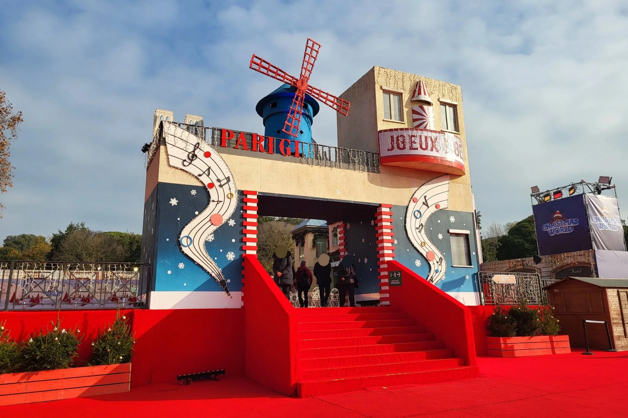 Paris themed area at Christmas World in Rome