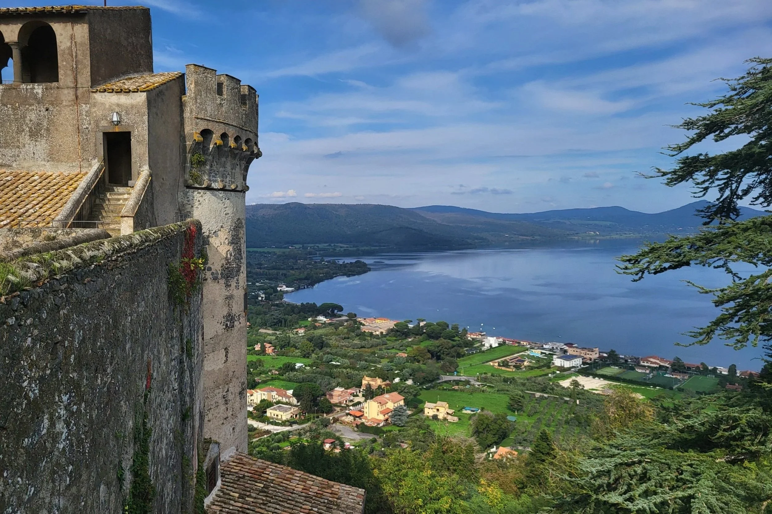View of lake Bracciano from the Orsini Odescalchi Castle