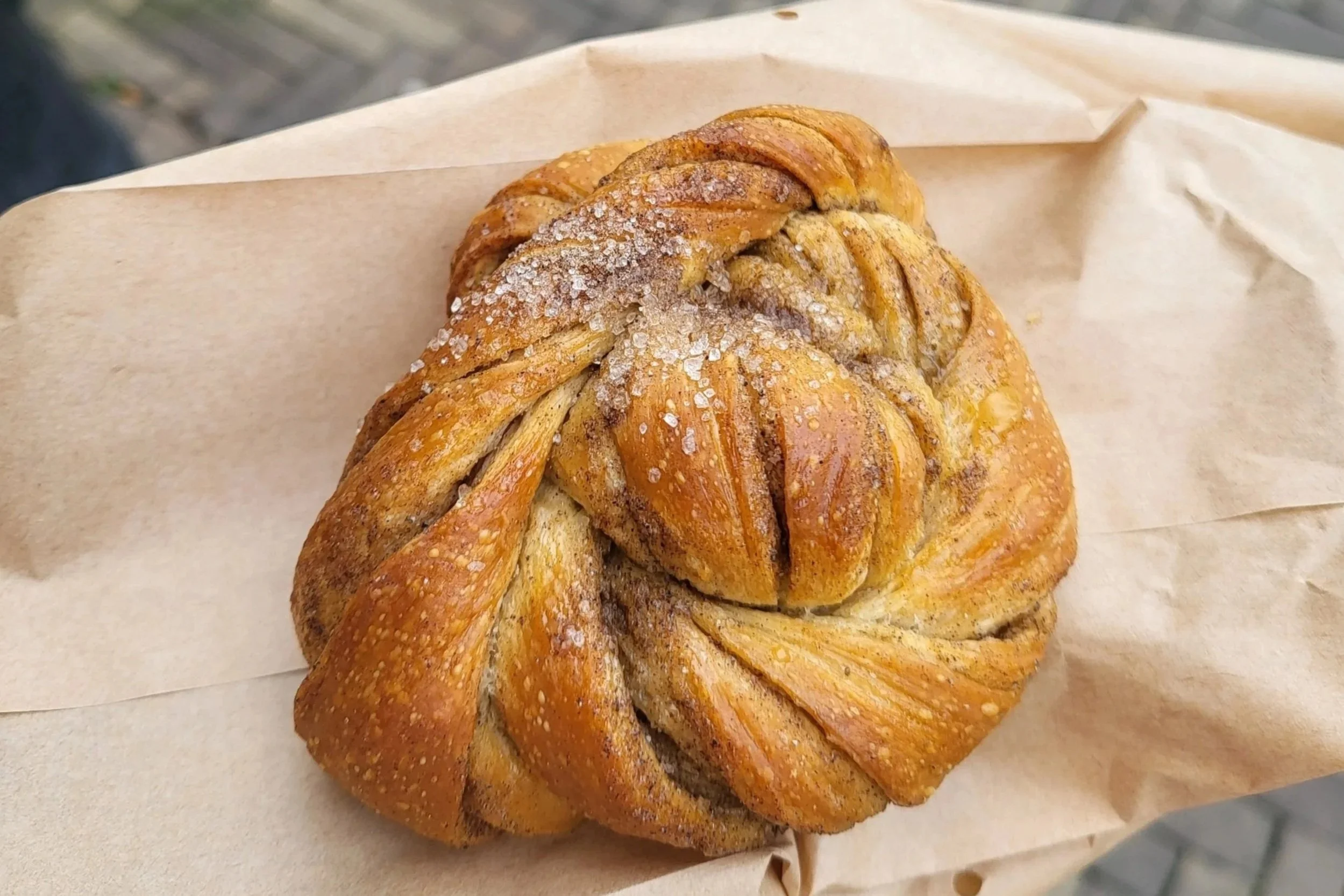 Vegan cardamom bun from Kluts bakery