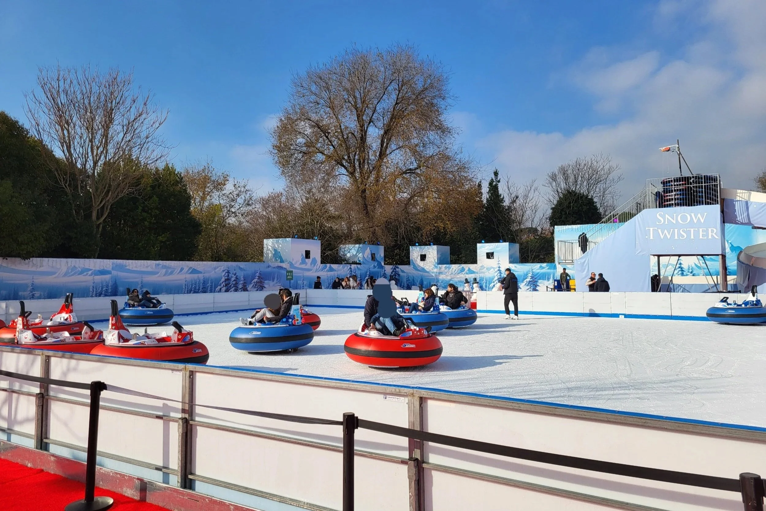 Snow twister attraction at Christmas World in Rome