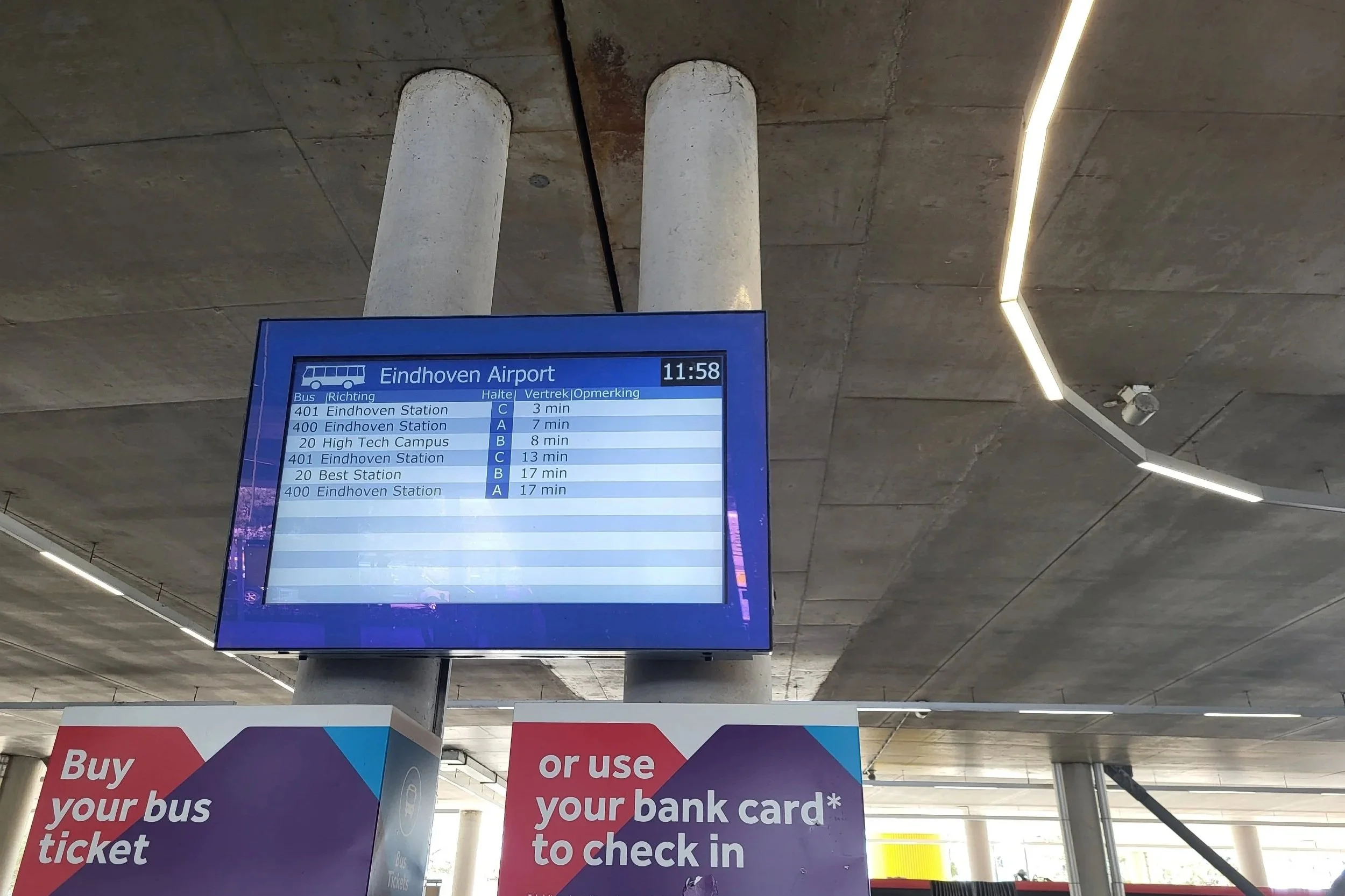 Bus schedule Eindhoven Airport