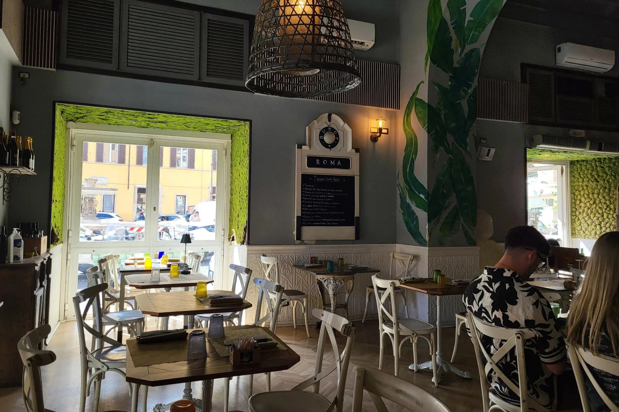 Interior of Buddy Veggy restaurant in Rome