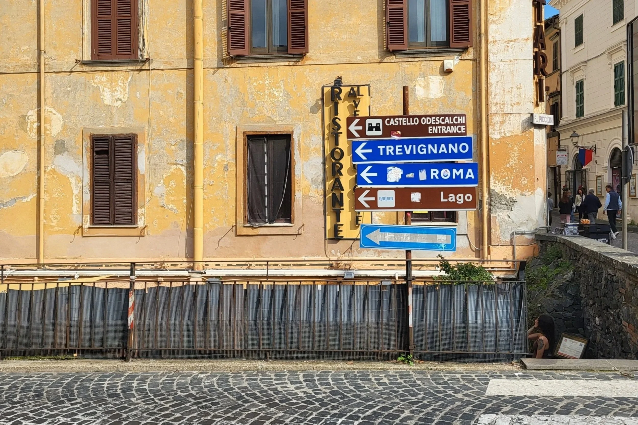 Street signs in Bracciano