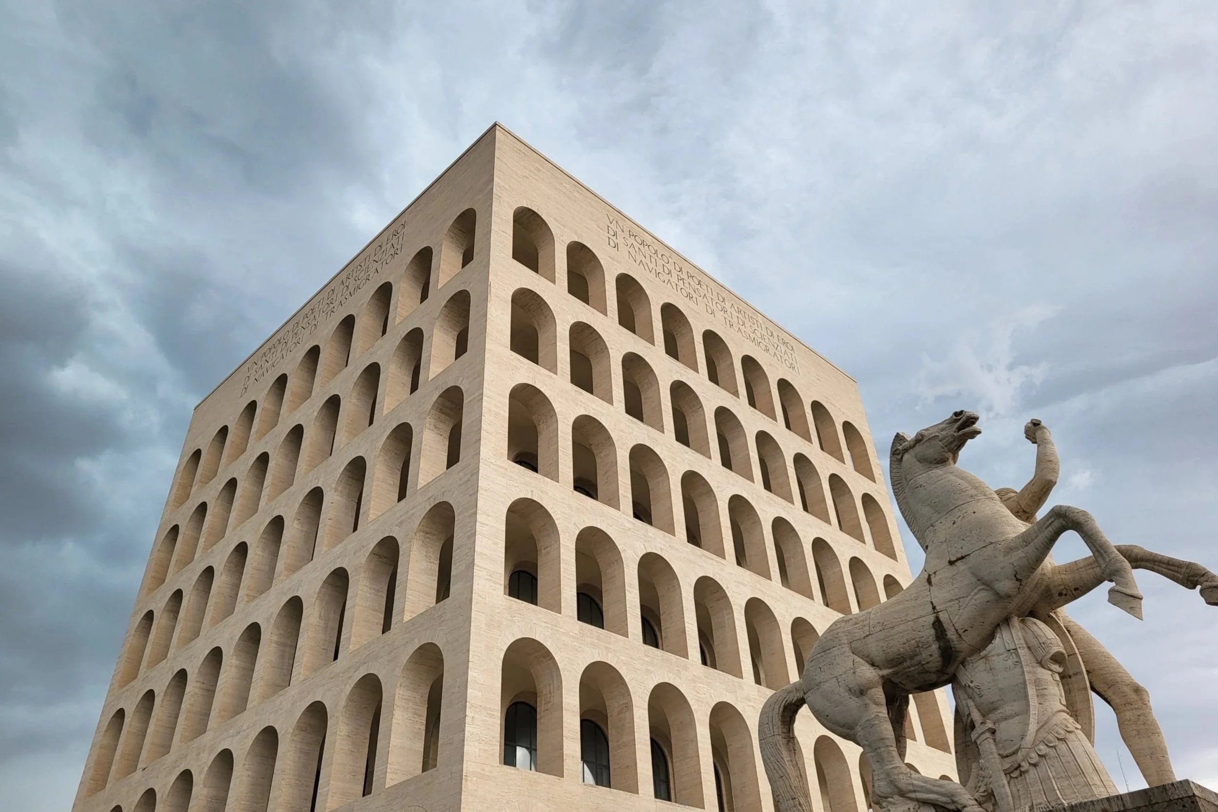 Square Colosseum in EUR district Rome